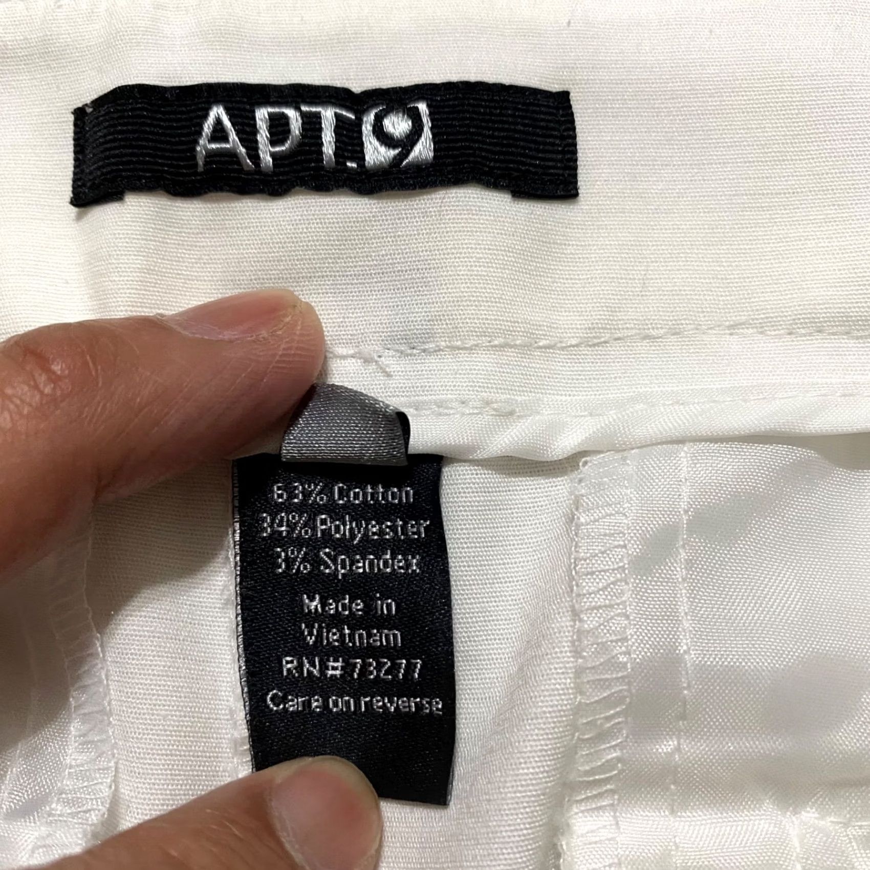 Apt. 9 Apt. 9 Womens Shorts White Chino Pockets Inseam 4" Torie Mid Rise Size 12 Mid Rise White Short Woman Size 34" / US 12 / IT 48 - 4 Thumbnail