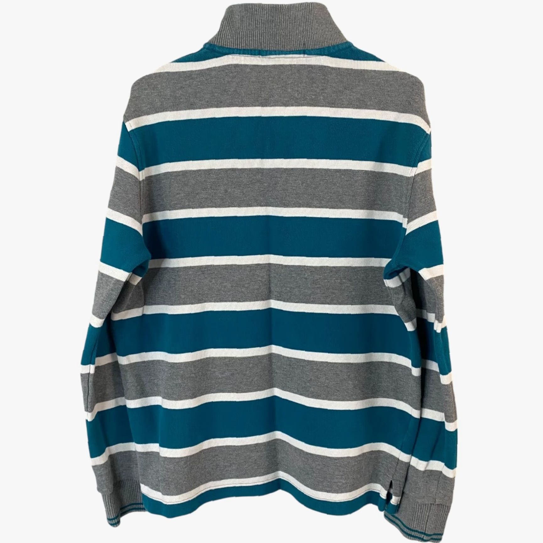 Lamborghini VINTAGE Tonino Lamborghini Men's Sweater XL Knit Striped Long Sleeve Casual Business Party Blue Size US XL / EU 56 / 4 - 4 Thumbnail