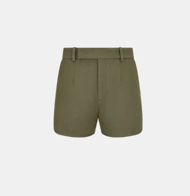 image of Dior O1W1Db10124 Cropped Shorts In Khaki, Men's (Size 30)