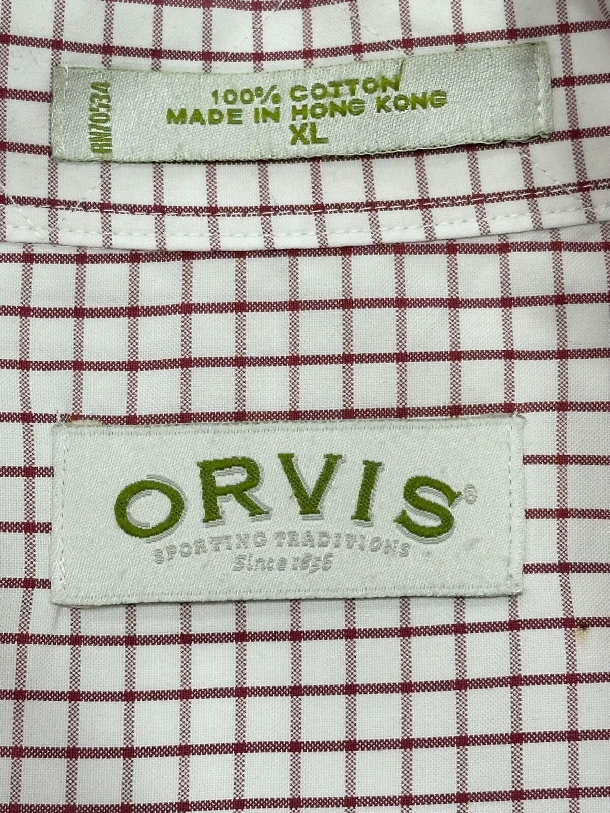 Orvis Orvis Checked 100% Cotton Oxford Button Up Red Mens XL Size US XL / EU 56 / 4 - 7 Thumbnail