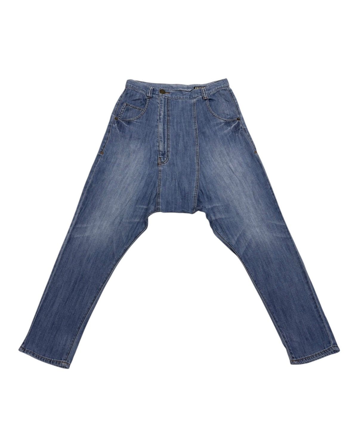 Frapbois × Issey Miyake × Vintage ISSEY MIYAKE DROP CROTCH FRAPBOIS DENIM PANTS Size US 32 / EU 48 - 4 Thumbnail