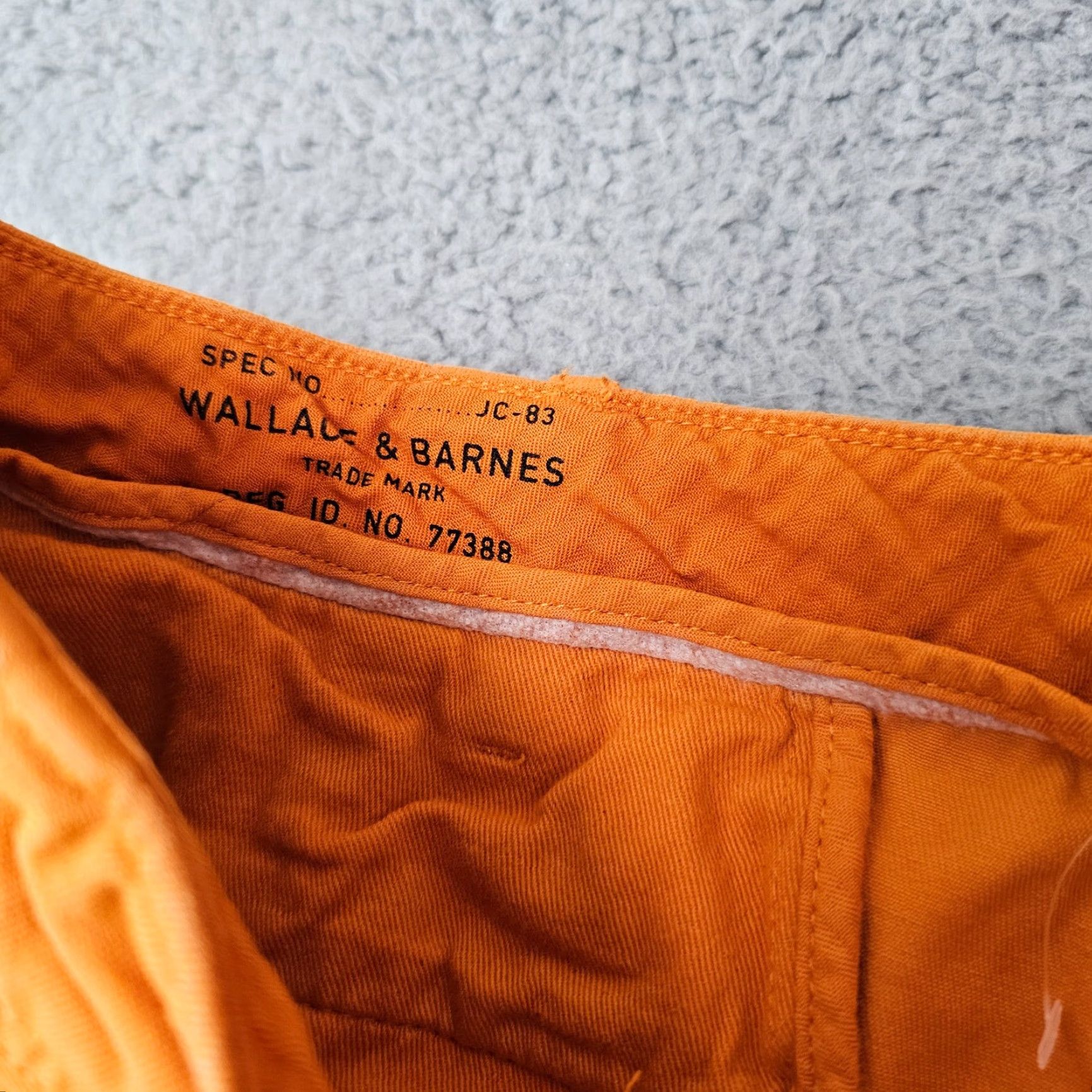 J.Crew VINTAGE J CREW Wallace Barnes Fatigue Camp Pant Mens 29x29 Orange Chino Cotton Size US 29 - 4 Thumbnail