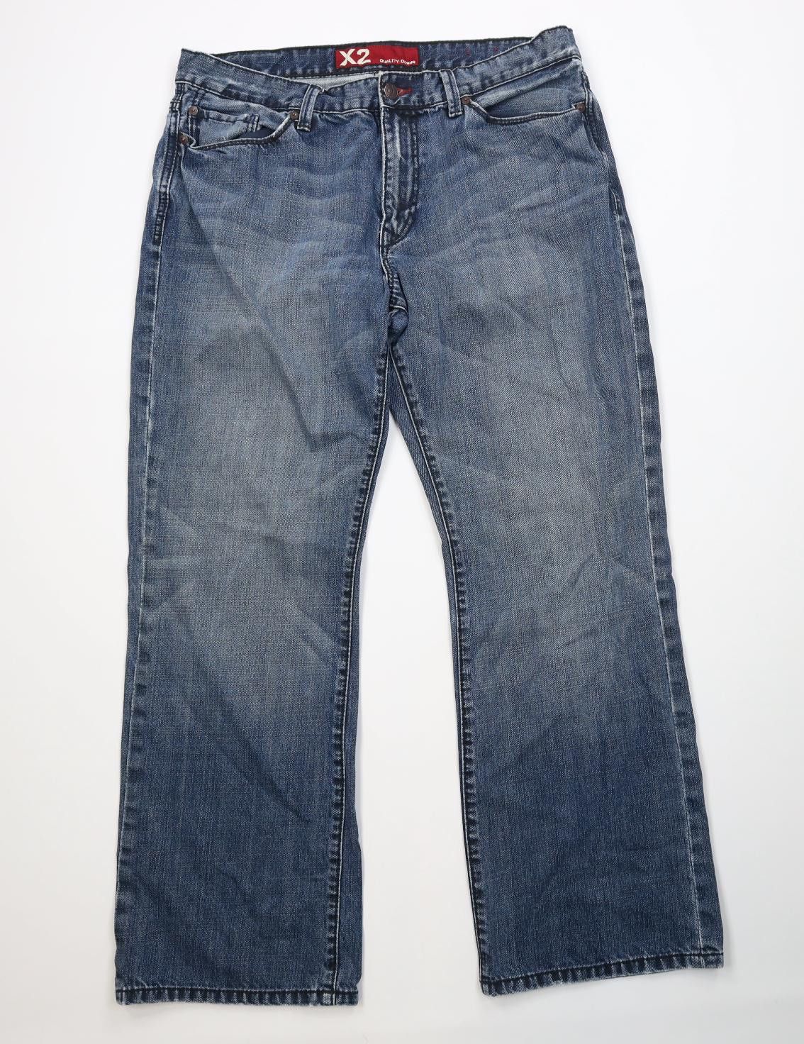 Express Vintage Y2K Express X2 Rise Boot Cut Wide Leg Denim Jeans Size US 36 / EU 52 - 1 Thumbnail