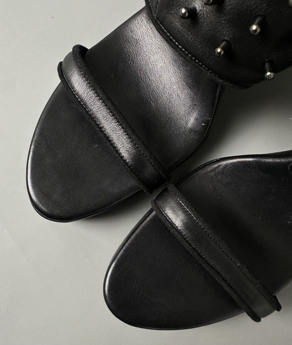 Maison MIHARA YASUHIRO Mihara Yasuhiro - Studded Accent Ankle Strap Leather Sandals Size US 8 / IT 38 - 7 Thumbnail