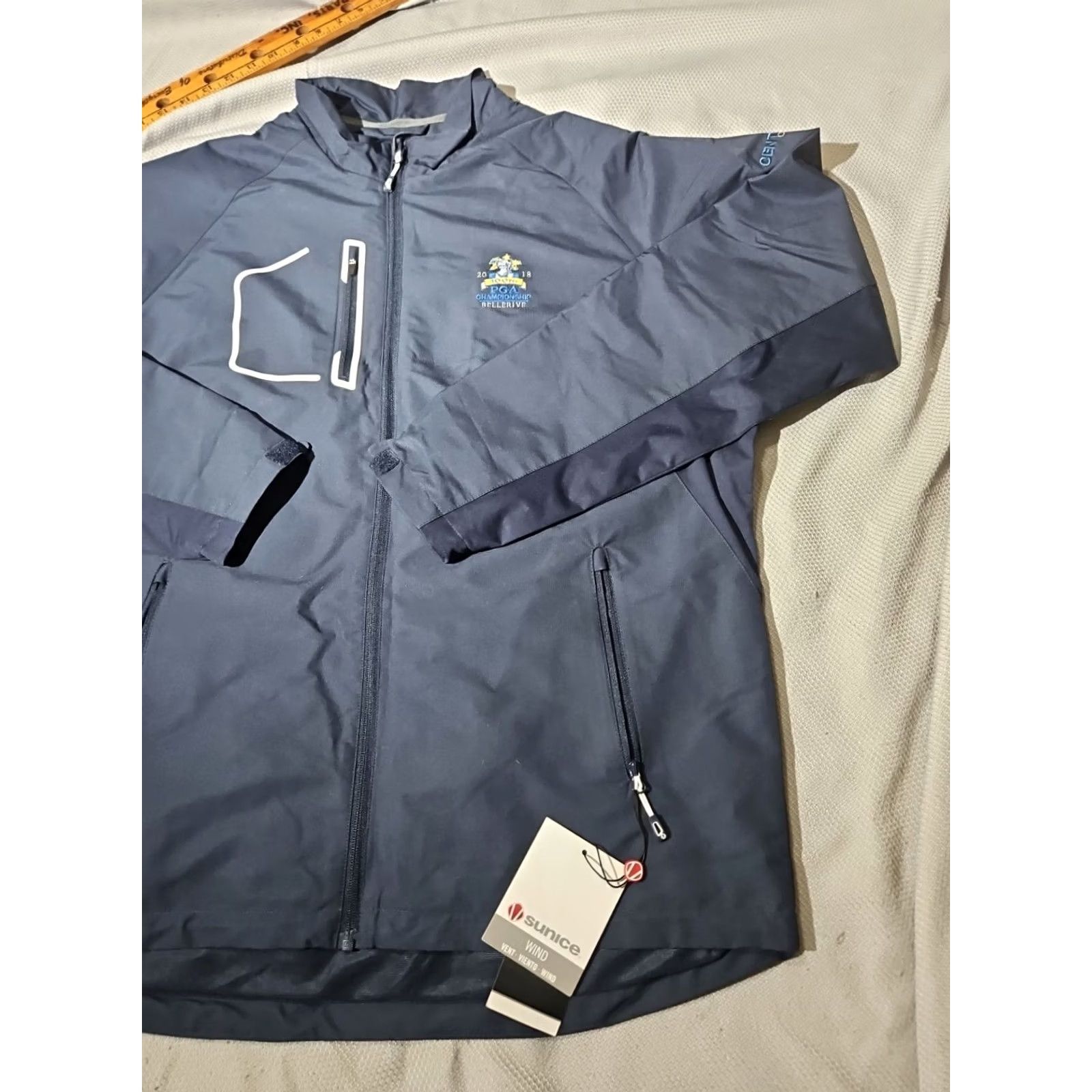 Vintage Sunice Jacket Mens L Blue Nwt Collins Windwear X20 Golf Bellerive Full Zip Size US L / EU 52-54 / 3 - 4 Thumbnail