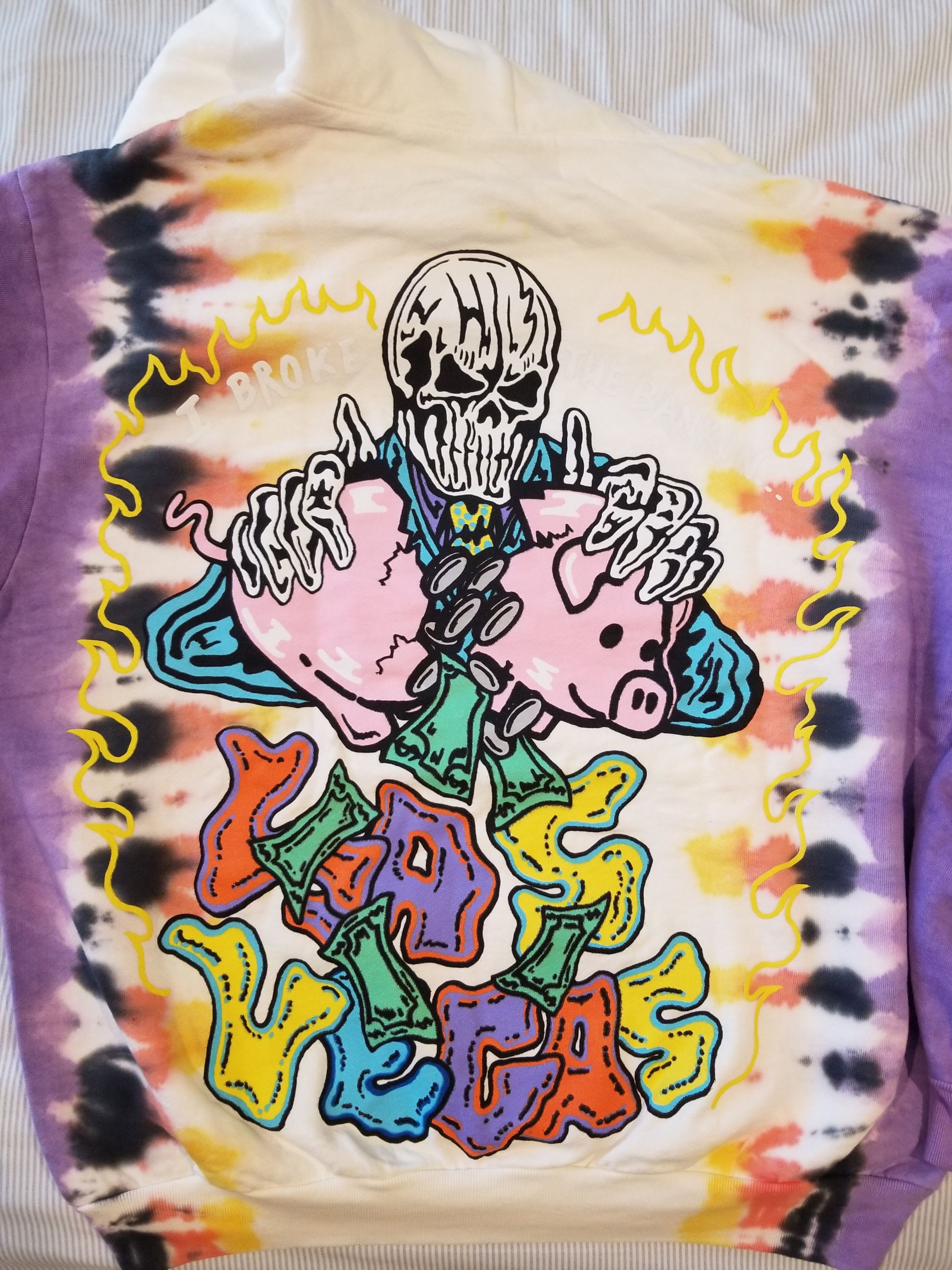 Warren Lotas Break the Bank in Las Vegas Tie Dye Hoodie Retail $230 Size US L / EU 52-54 / 3 - 1 Thumbnail