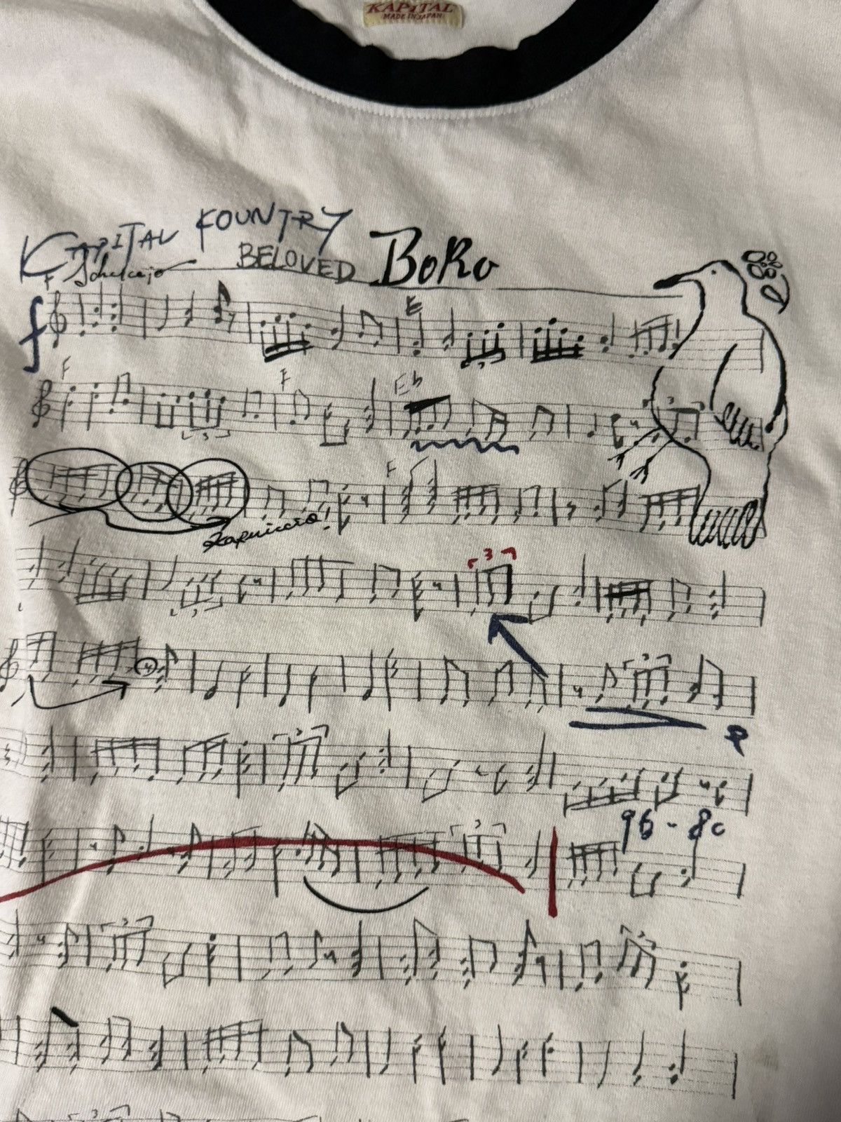 Kapital Kapital Boro Music Sheet T-Shirt Made in Japan Archive Size US M / EU 48-50 / 2 - 5 Thumbnail