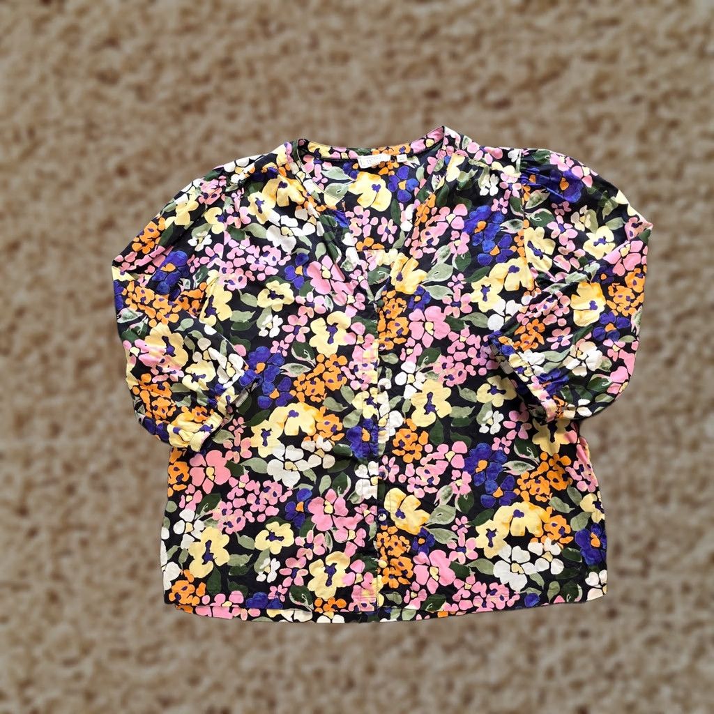 FatFace Fat Face Top Womens Size 10 Pink Floral Retro Popover Lightweight Casual Capsule Shirt Womens Size L / US 10 / IT 46 - 1 Thumbnail