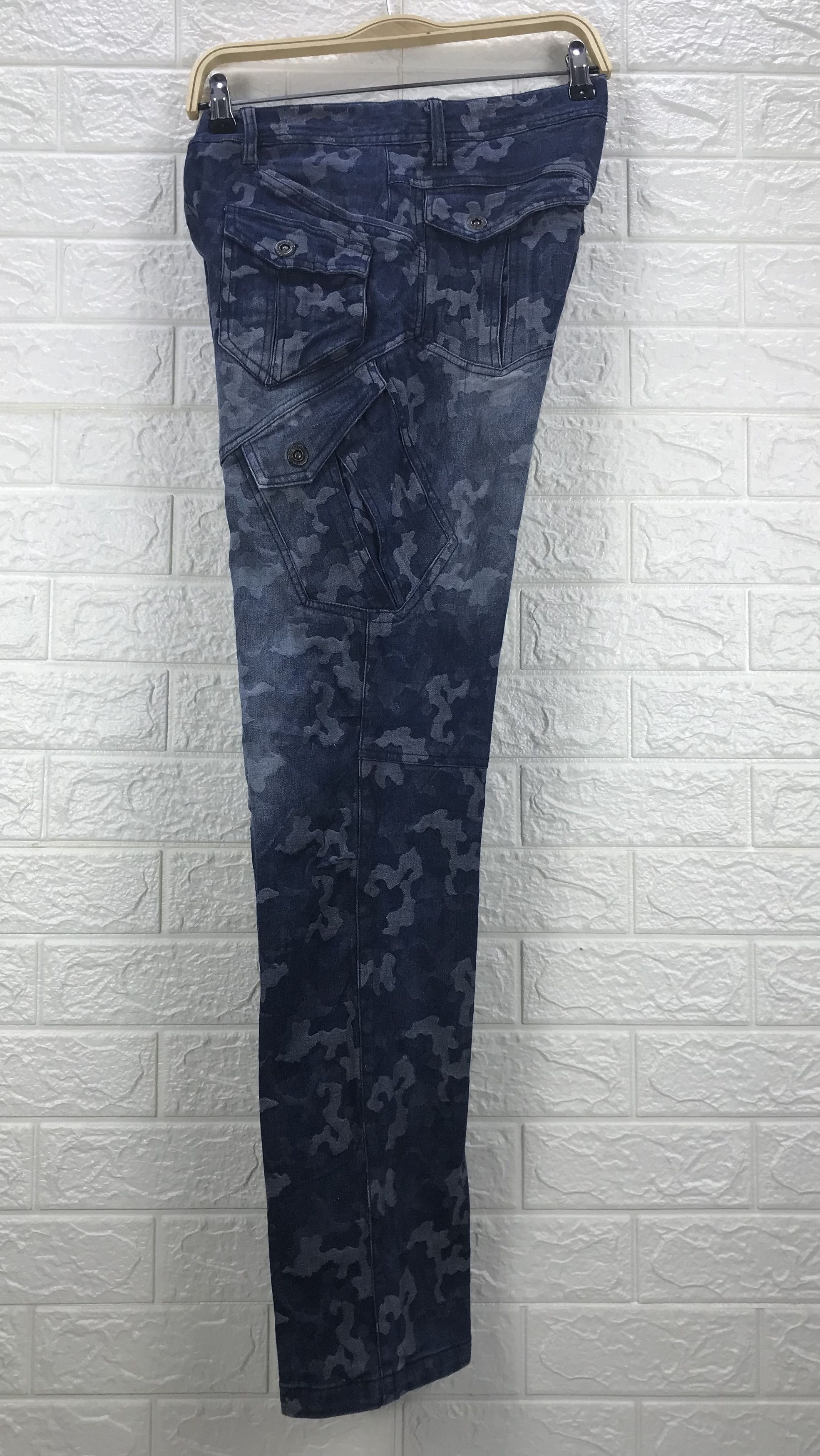 In The Attic Vintage In The Attic Camo Design Multi Pocket Cargo Jeans Size US 34 / EU 50 - 10 Thumbnail