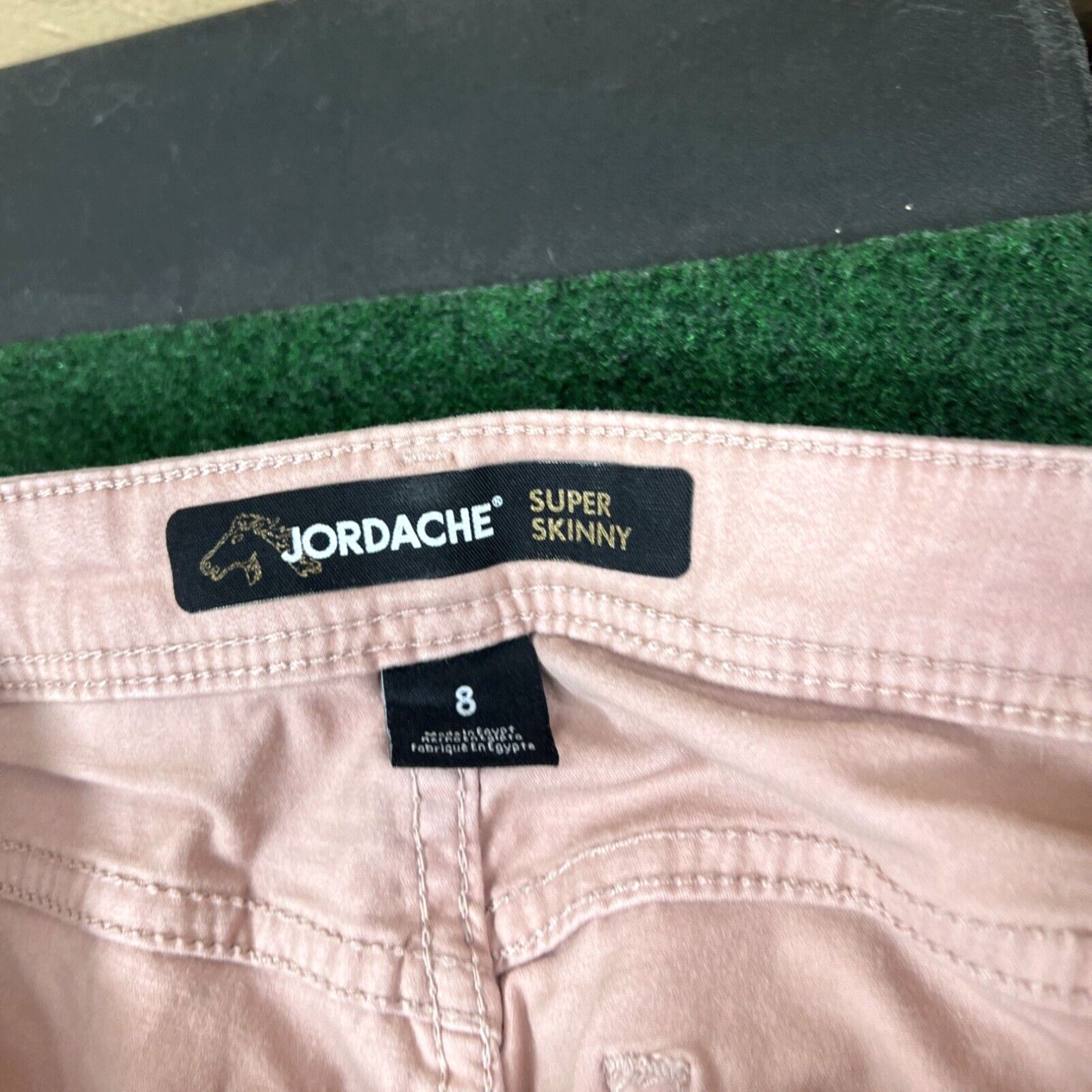 Jordache Jordache Womens Pink Denim Medium Wash Super Skinny Jeans Size 8 28x28 Size 30" / US 8 / IT 44 - 4 Thumbnail