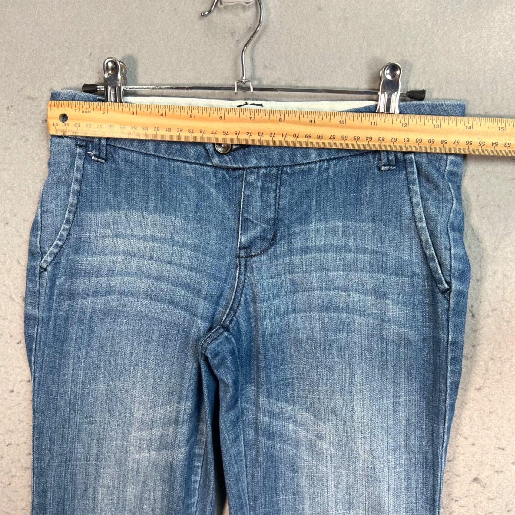 Mango Mango Jeans Womens Size 2 Blue Straight Leg Denim Pants Cotton Blend Adult Regular 5-Pocket Womens Jeans 90s Style? Size 26" / US 2 / IT 38 - 6 Thumbnail