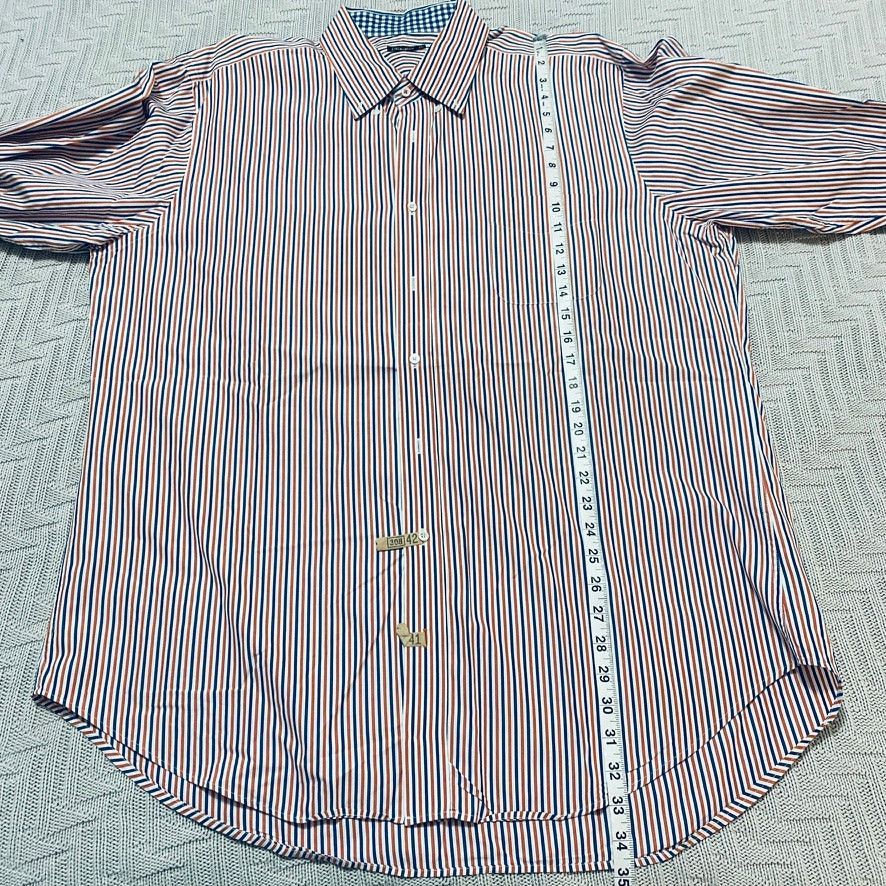 J.McLaughlin J McLaughlin red and blue striped button down Size US XXL / EU 58 / 5 - 6 Thumbnail