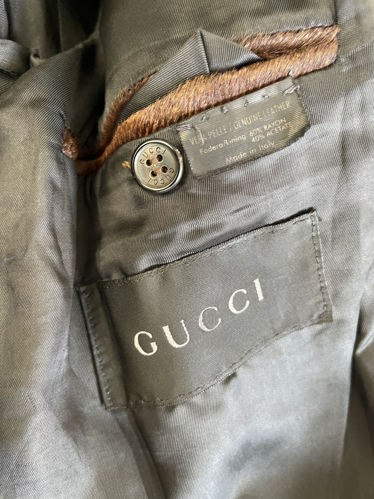 Gucci Gucci Tom Ford Brown Pony Hair Type 3 Jacket Vera Pelle Size US M / EU 48-50 / 2 - 15 Thumbnail
