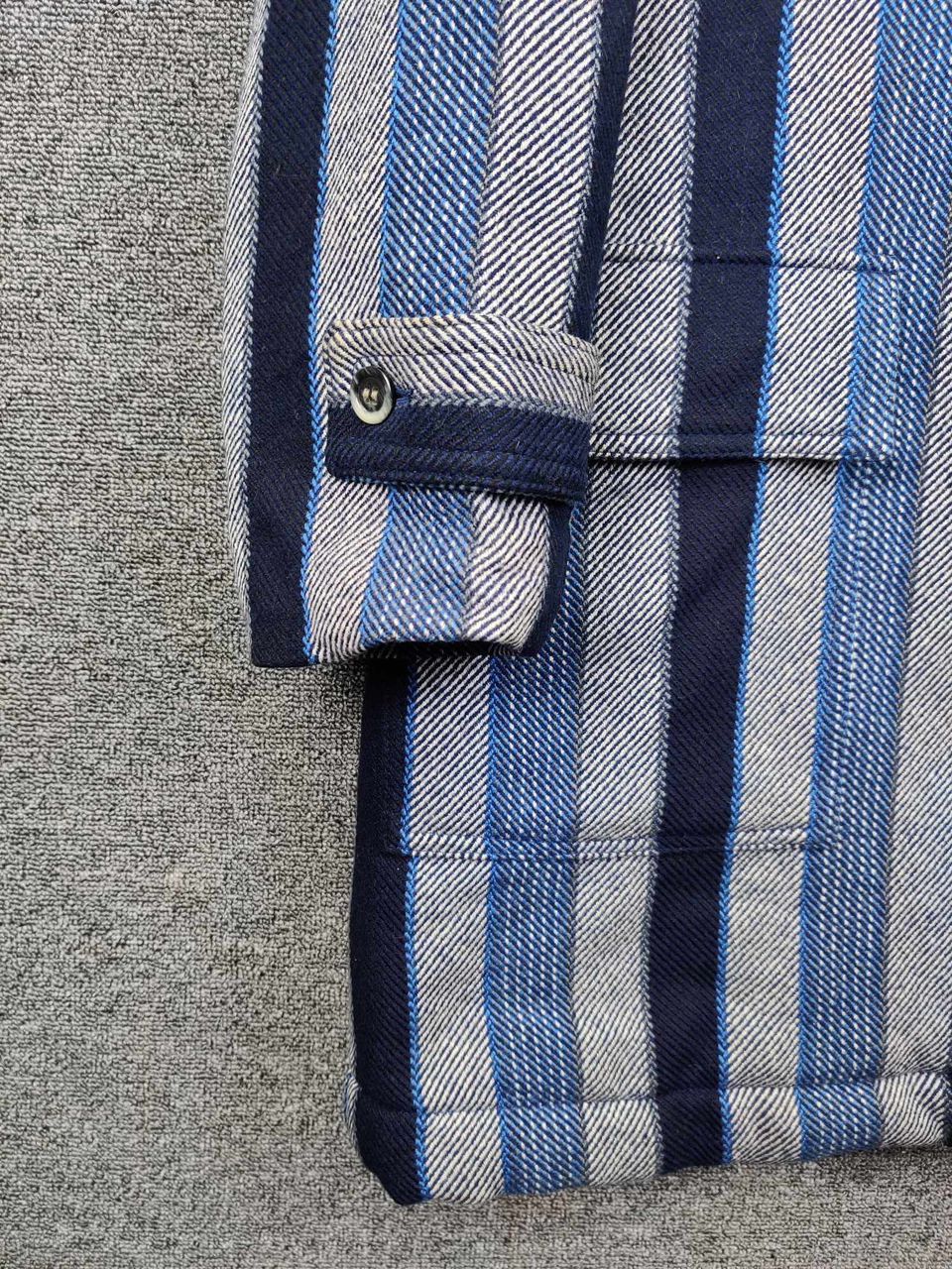 The Unbranded Brand Vintage Striped Shearling Baja Style Long Jacket Size US L / EU 52-54 / 3 - 4 Thumbnail