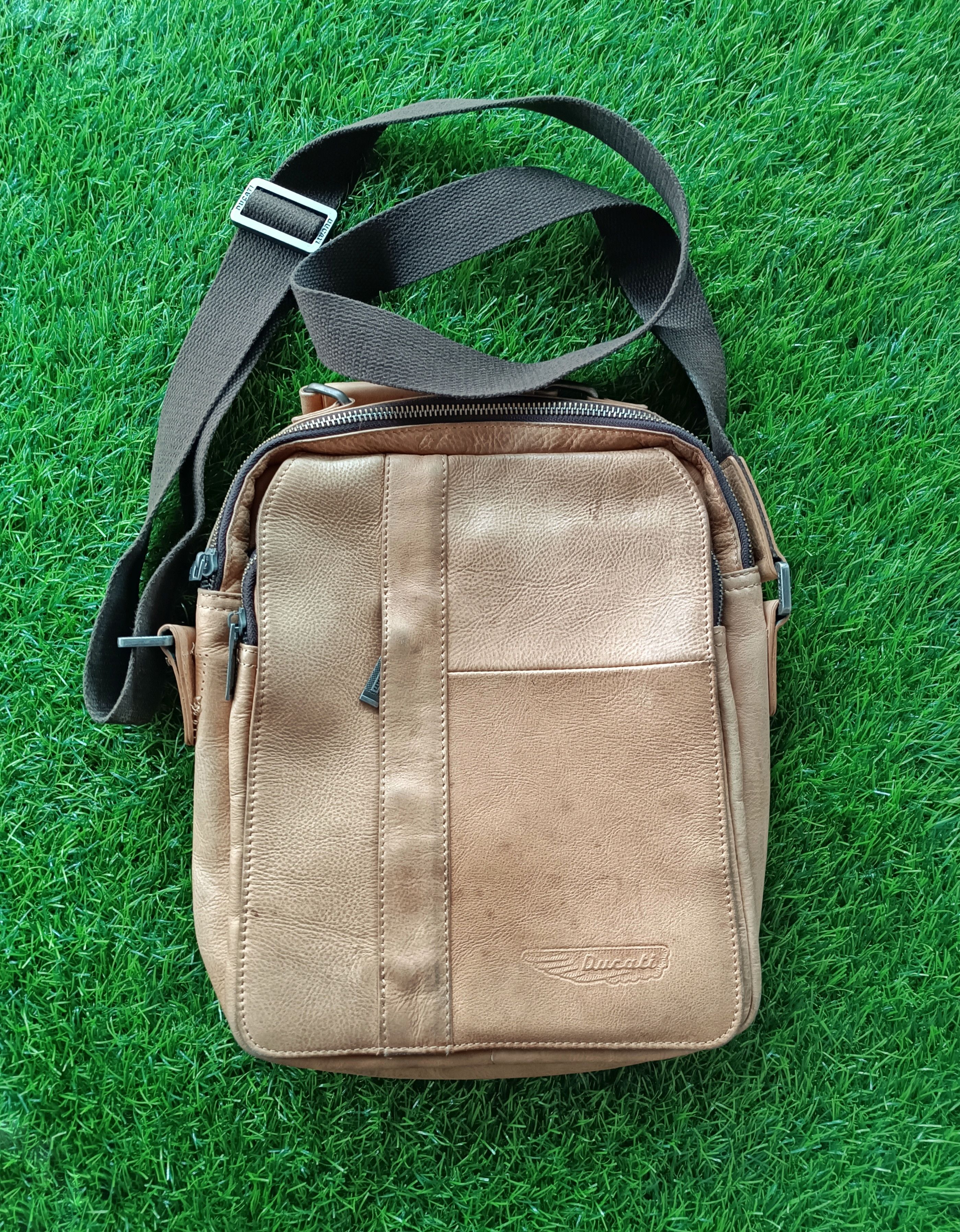 Ducati × Leather DUCATI LEATHER CROSSBODY SLING BAG Size ONE SIZE - 1 Thumbnail