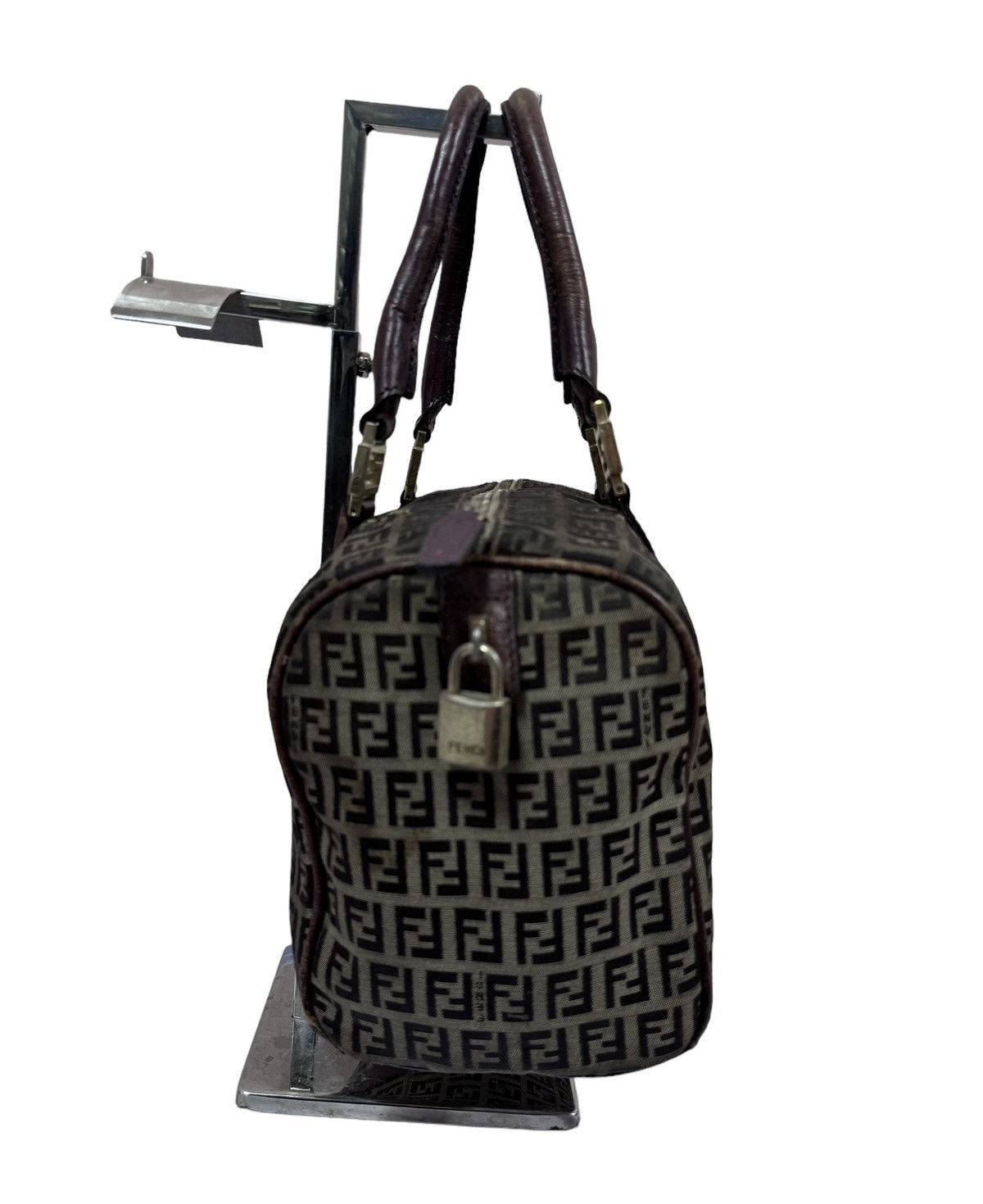 Fendi Authentic🔥Fendi Zucca Zucchino FF Logo Boston Tote Bag Size ONE SIZE - 6 Thumbnail