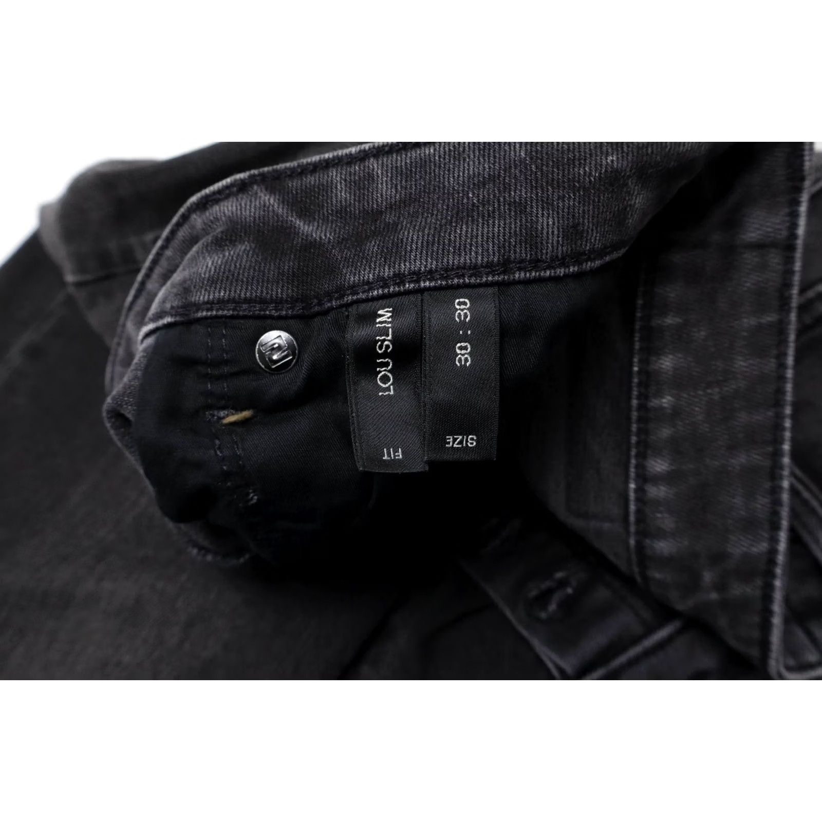 Vintage Neuw Lou Slim Fit Jeans Men's W30/L30 Washed Black Faded Button Fly Stretchy Size US 30 / EU 46 - 6 Thumbnail