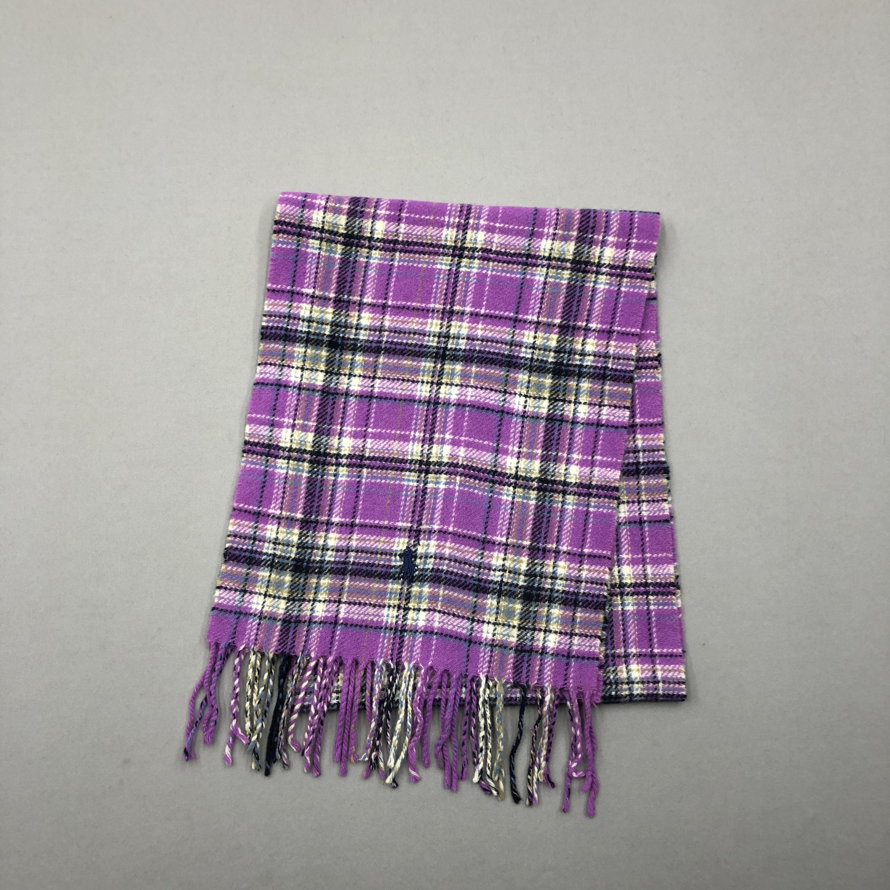 Polo Ralph Lauren Vintage Polo Ralph Lauren Scarf Muffler Wool Plaid Scarves Size ONE SIZE - 3 Thumbnail