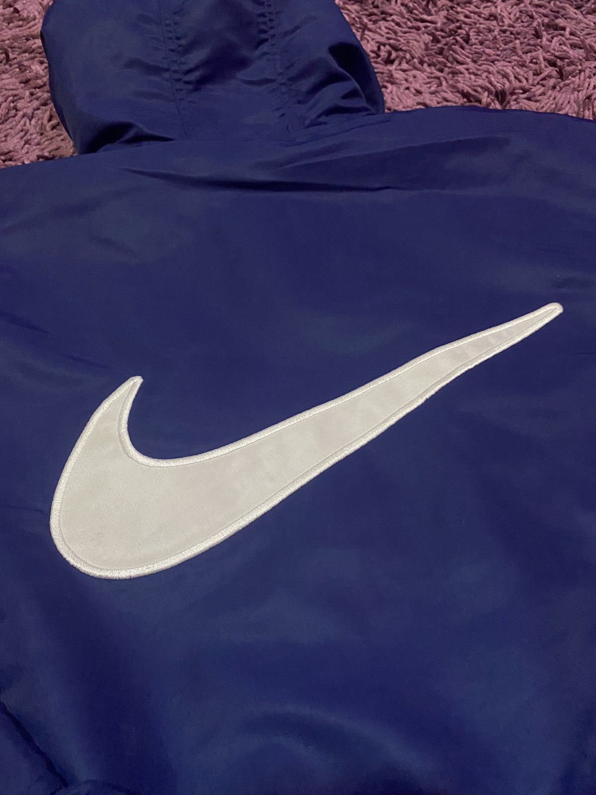 Nike × Vintage Vintage 90s Nike Parkas Long Jacket Back Big Swoosh Size US L / EU 52-54 / 3 - 10 Thumbnail