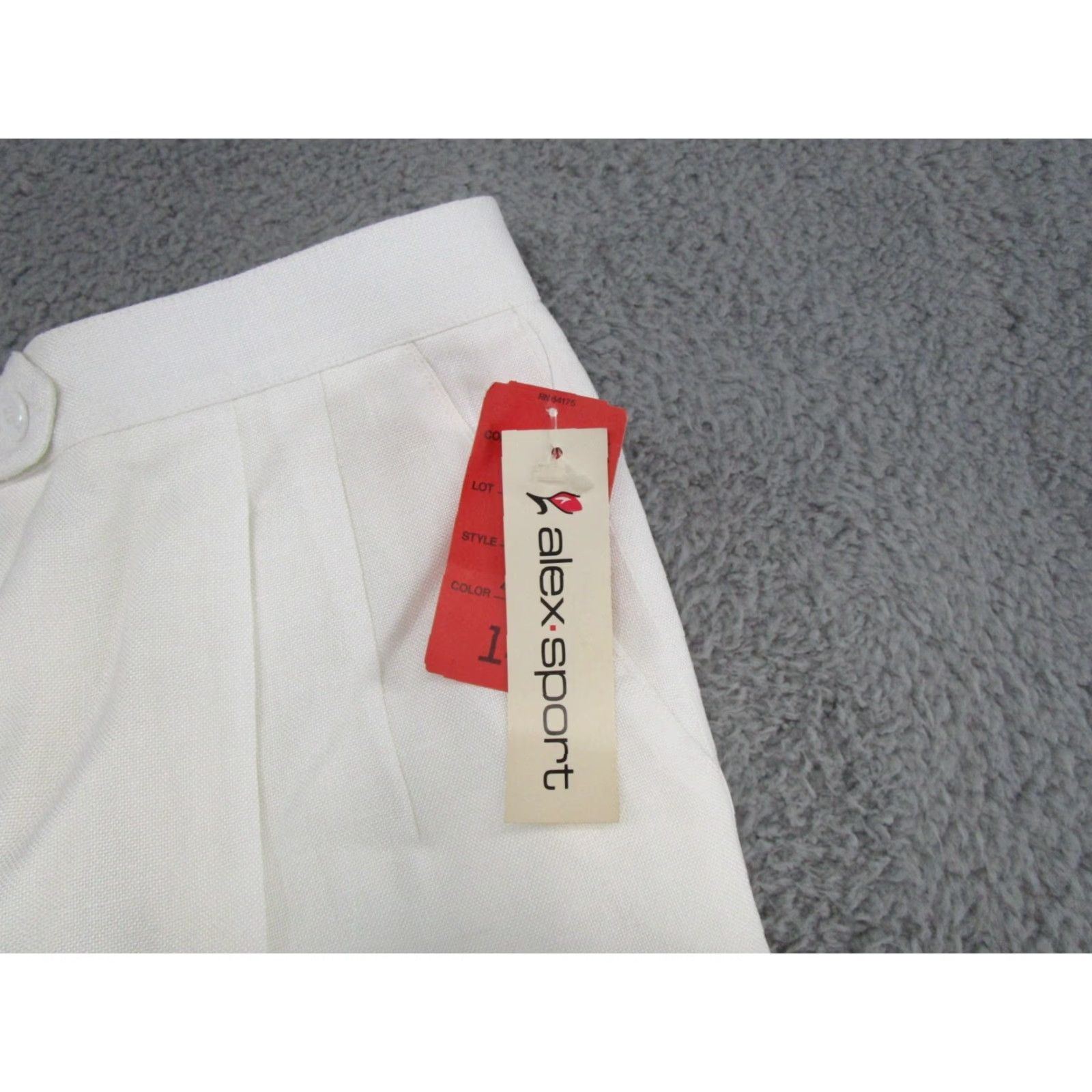 Vintage VINTAGE Alex Sport Pleated Ivory White Dress Pants Lined Women's Size 14 NEW Size 36" / US 14 / IT 50 - 2 Thumbnail