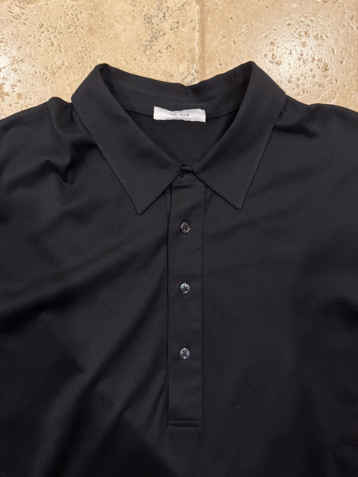 The Row The Row Black Long Sleeve Half Long Button Up Polo Shirt Size US XXL / EU 58 / 5 - 8 Thumbnail
