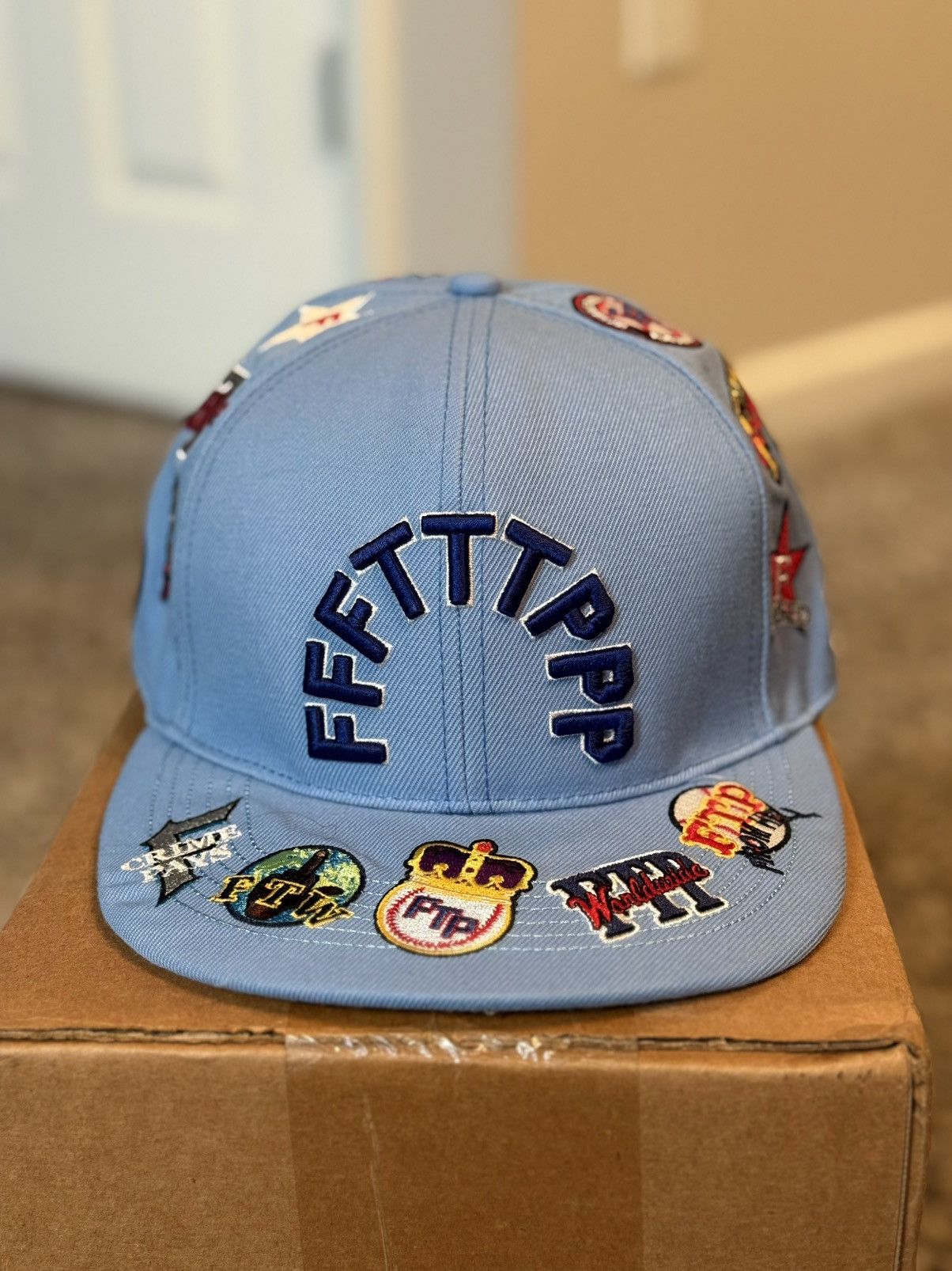 Fuck The Population FTP LEAGUE FITTED HAT BLUE 7 1/2 Size ONE SIZE - 1 Thumbnail