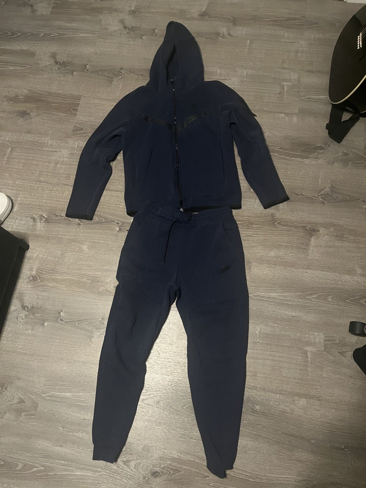 Navy Blue Nike Tech Hoodie + Sweatpants