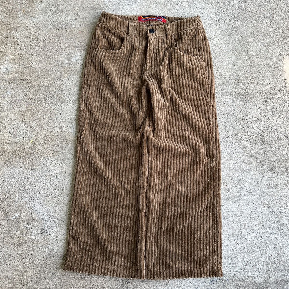 Crazy Vintage Y2K JNCO Brown corduroy baggy wide leg pants