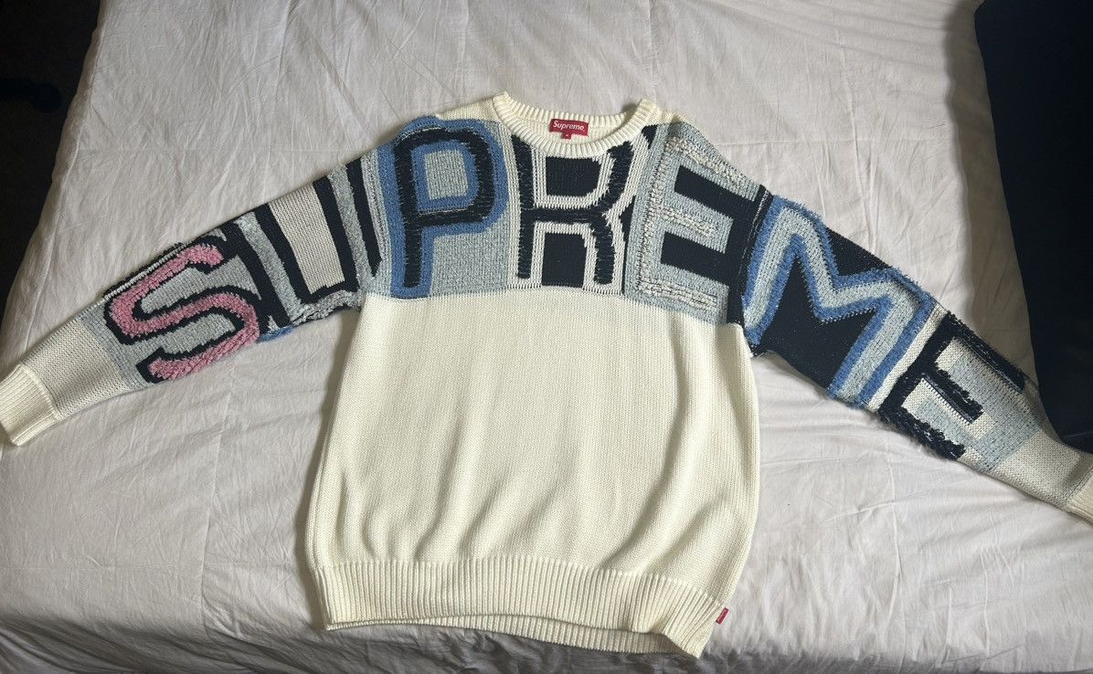 Supreme Chenille Logo Sweater 21FW 21AW supreme 21AW Chenille Logo