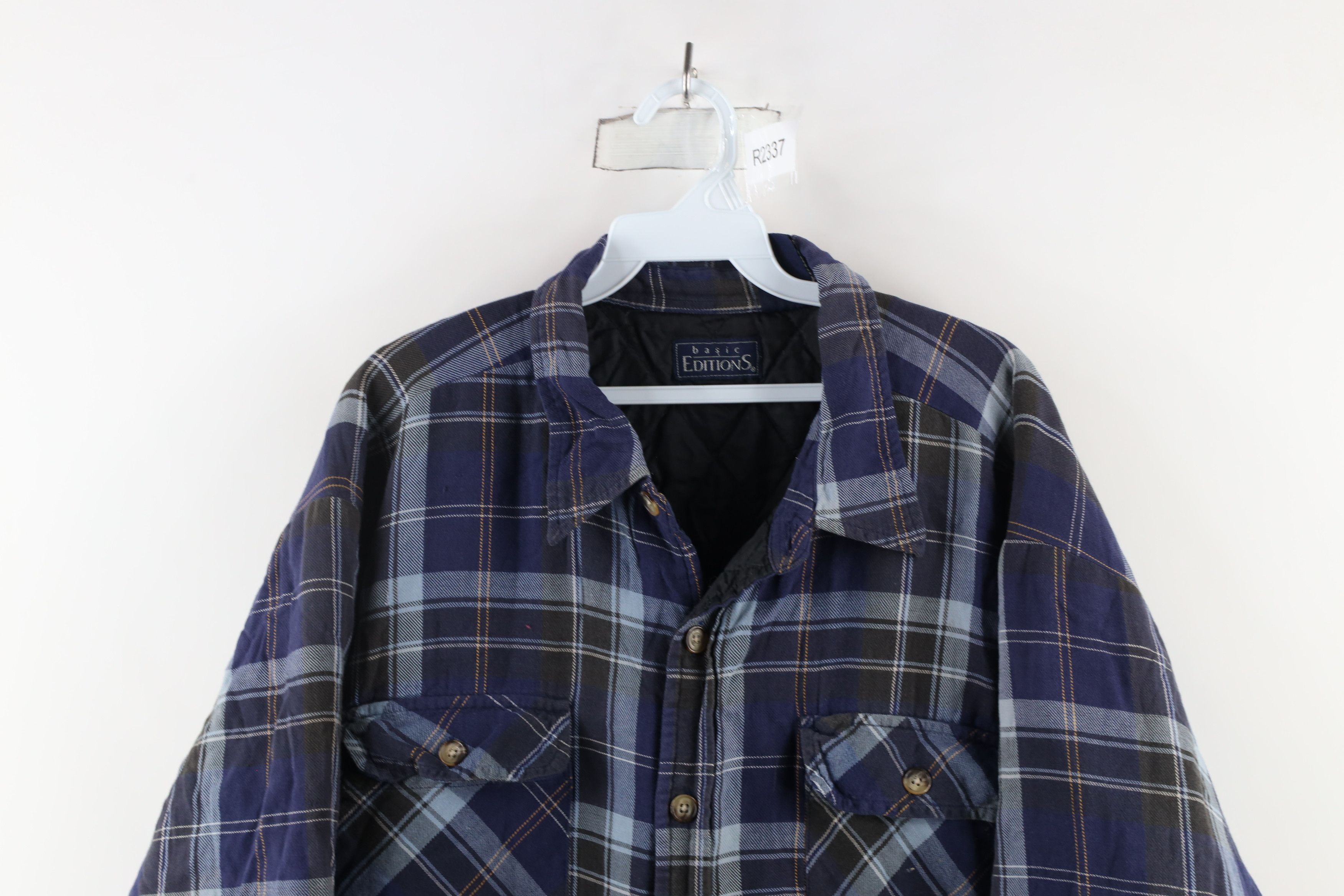 Vintage Vintage 90s Streetwear Quilted Flannel Button Shirt Jacket Size US L / EU 52-54 / 3 - 2 Thumbnail