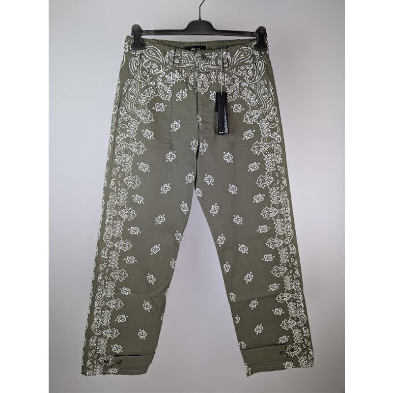 Amiri o1rshd1 Bleached Bandana Field Pants in Olive Green Size US 32 / EU 48 - 2 Thumbnail
