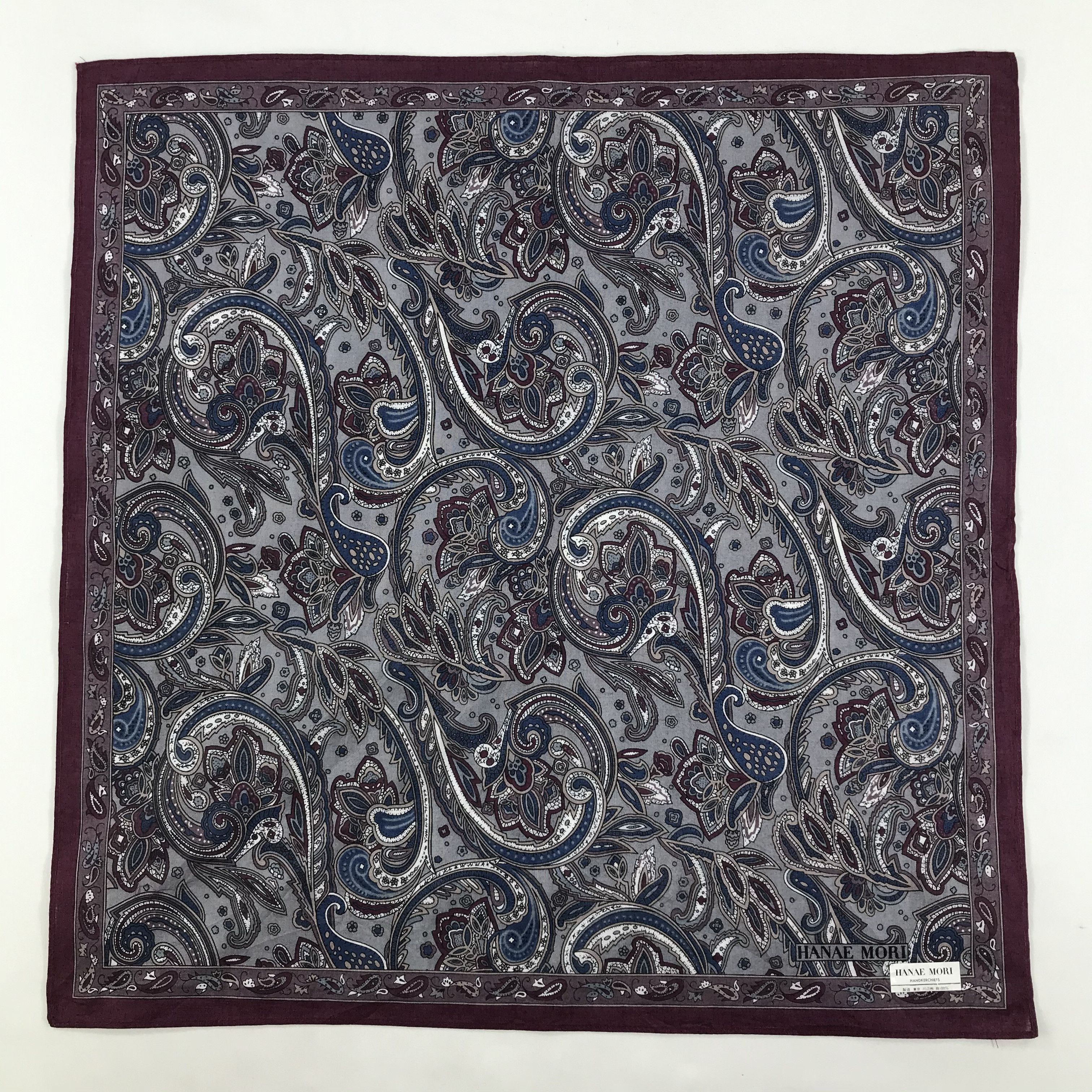 Hanae Mori × Vintage Hanae Mori Bandana / Handkerchief / Neckerchief - S1370 Size ONE SIZE - 1 Thumbnail