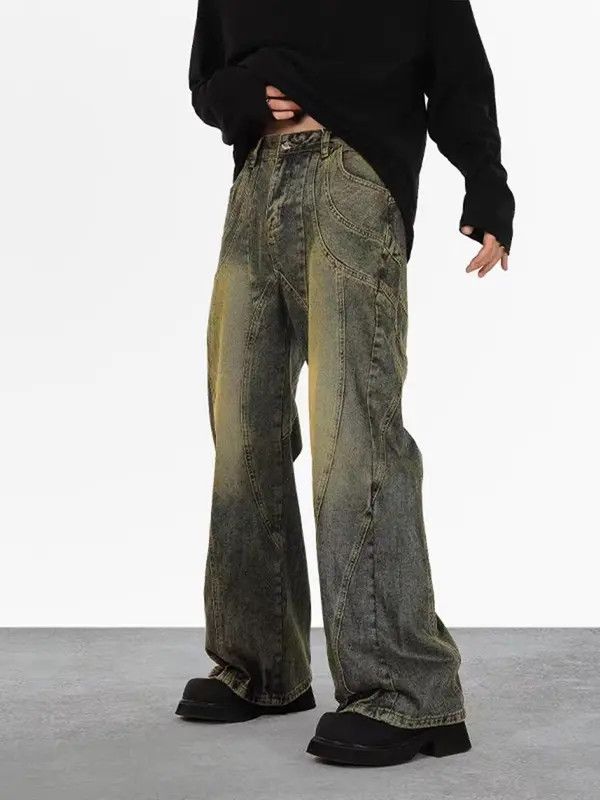VIBE Vintage straight-leg draped jeans Size US 32 / EU 48 - 4 Thumbnail