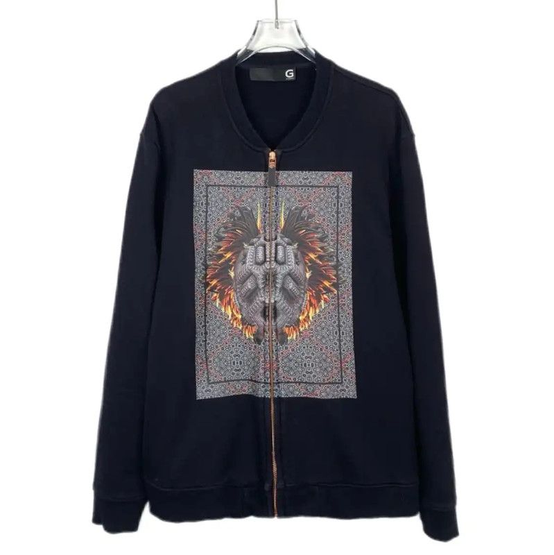 Givenchy Givenchy Black Cotton Zip-Up Jacket 0089 Size US L / EU 52-54 / 3 - 1 Thumbnail