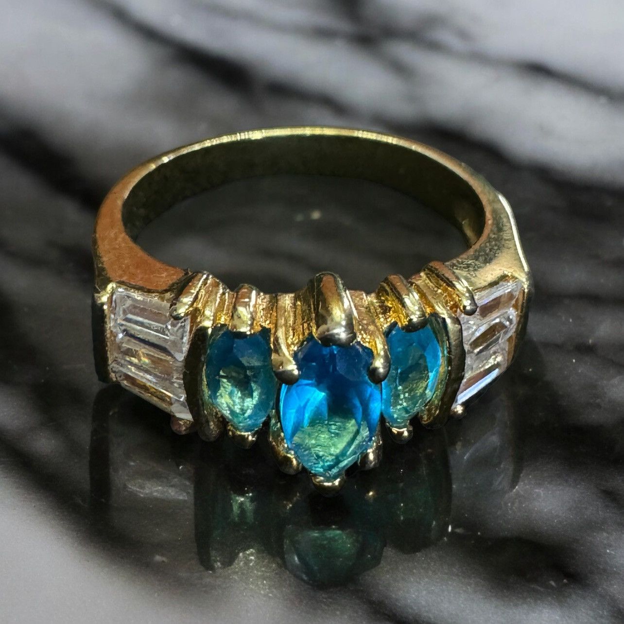 Jewelry AQUAMARINE AMETHYST RING Size ONE SIZE - 1 Thumbnail