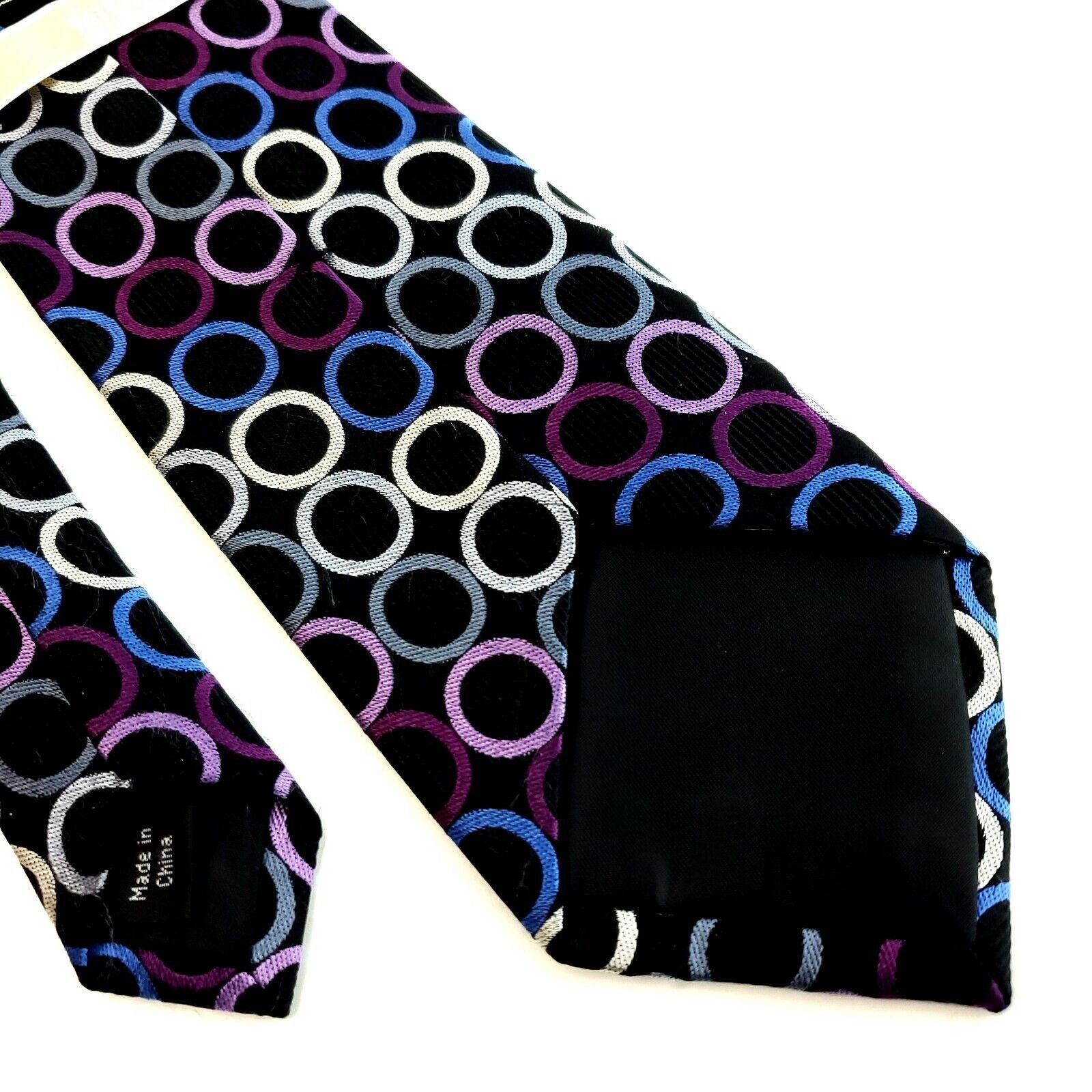 Michael Kors Michael Kors Black Purple Gray Polka Dot Geometric Woven Lon Size ONE SIZE - 6 Thumbnail