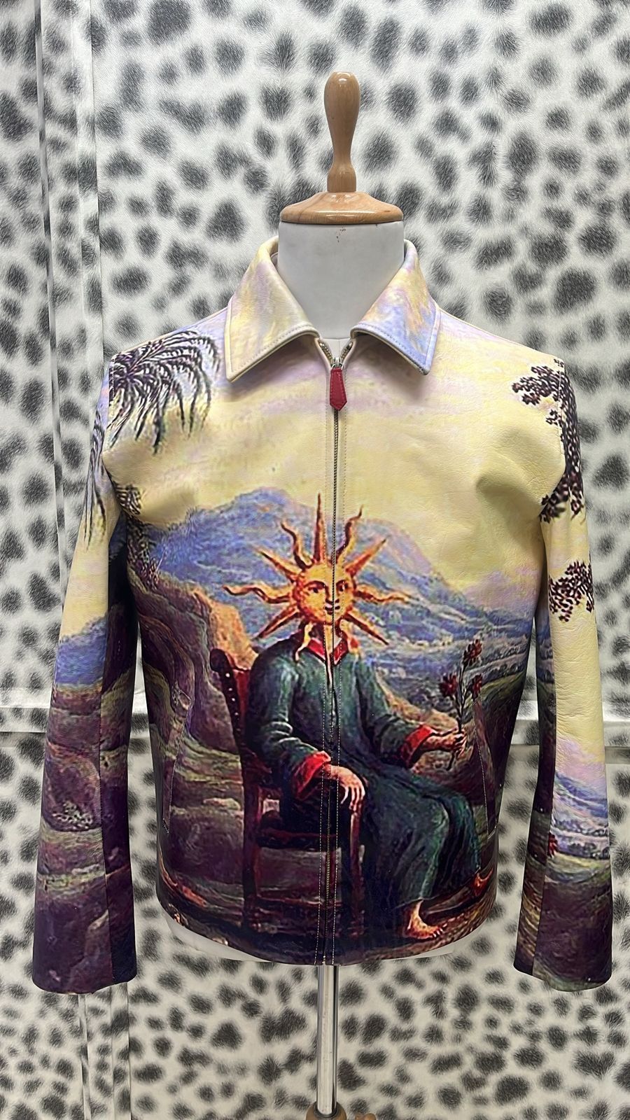 ILLUMINATION: Printed Leather Jacket