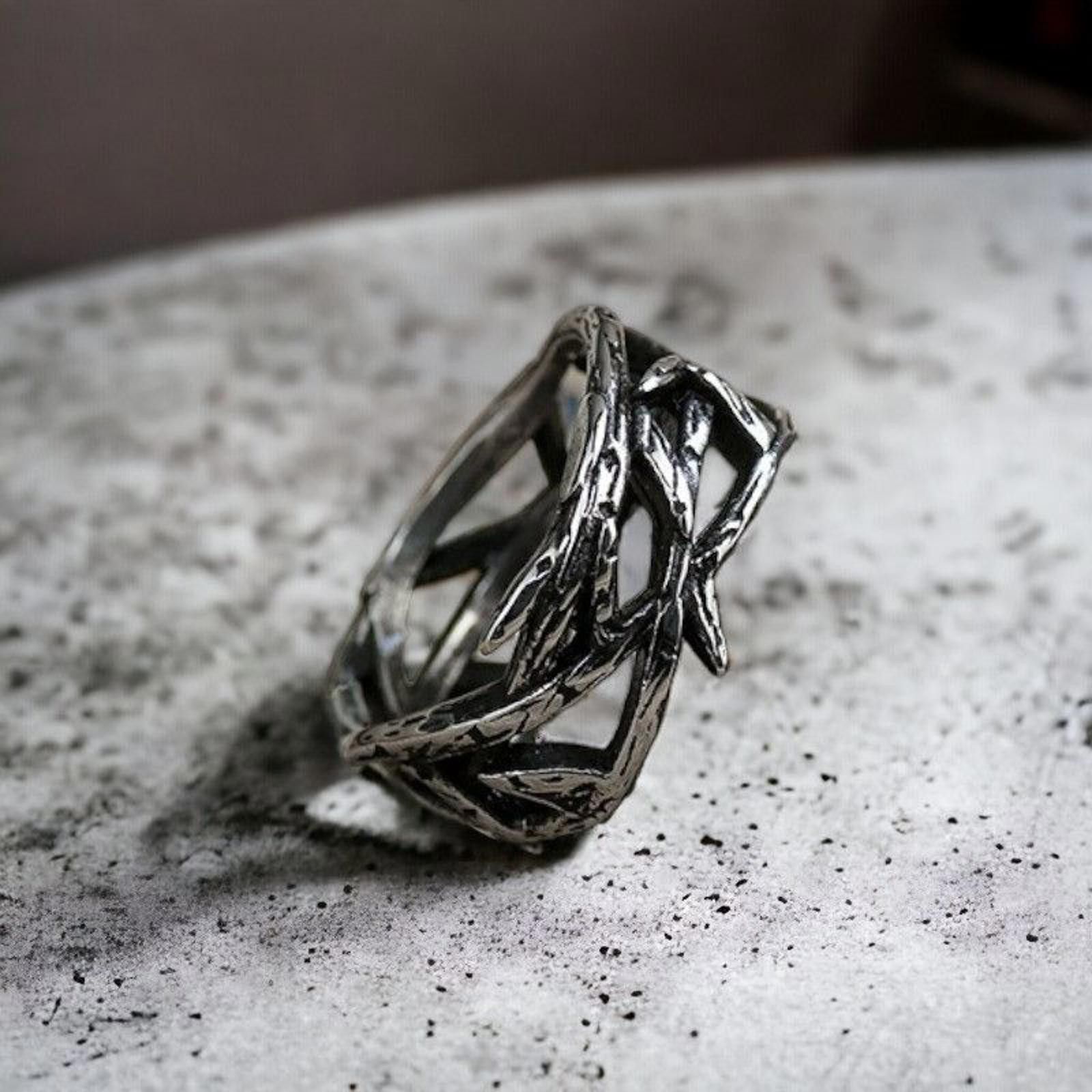 Jewelry Hollow Out Ring Size ONE SIZE - 4 Thumbnail