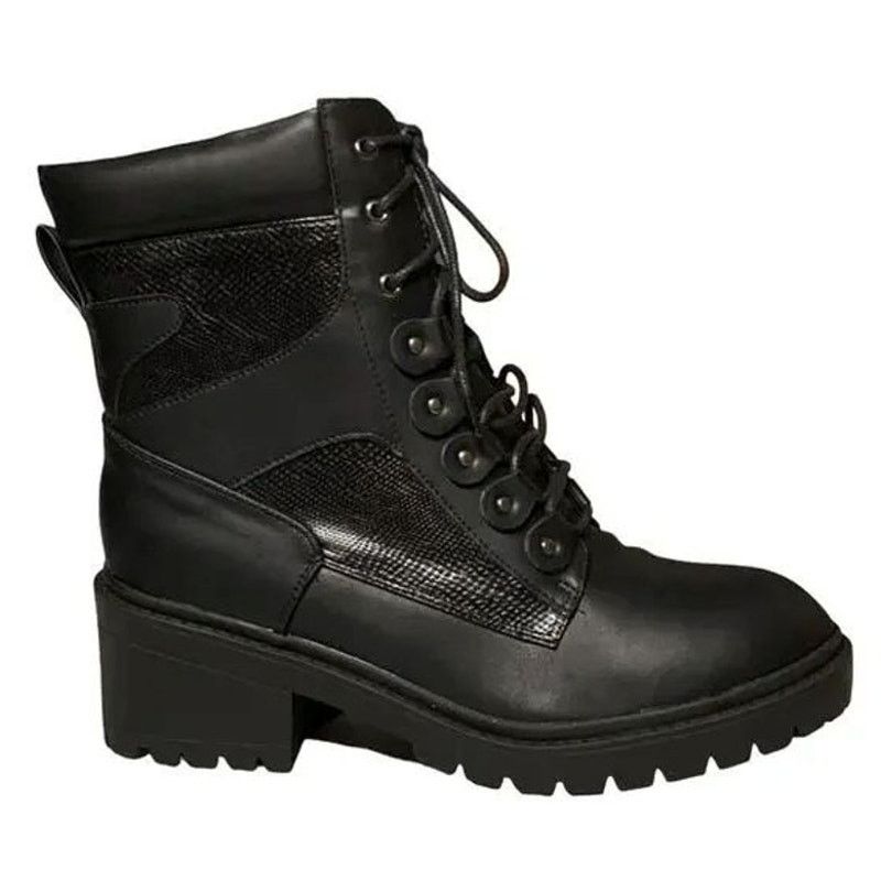 Other Women's 12 WIDE Ava Lug Sole Combat-Style Ankle Boot | NIB Size US 12 / IT 42 - 2 Thumbnail