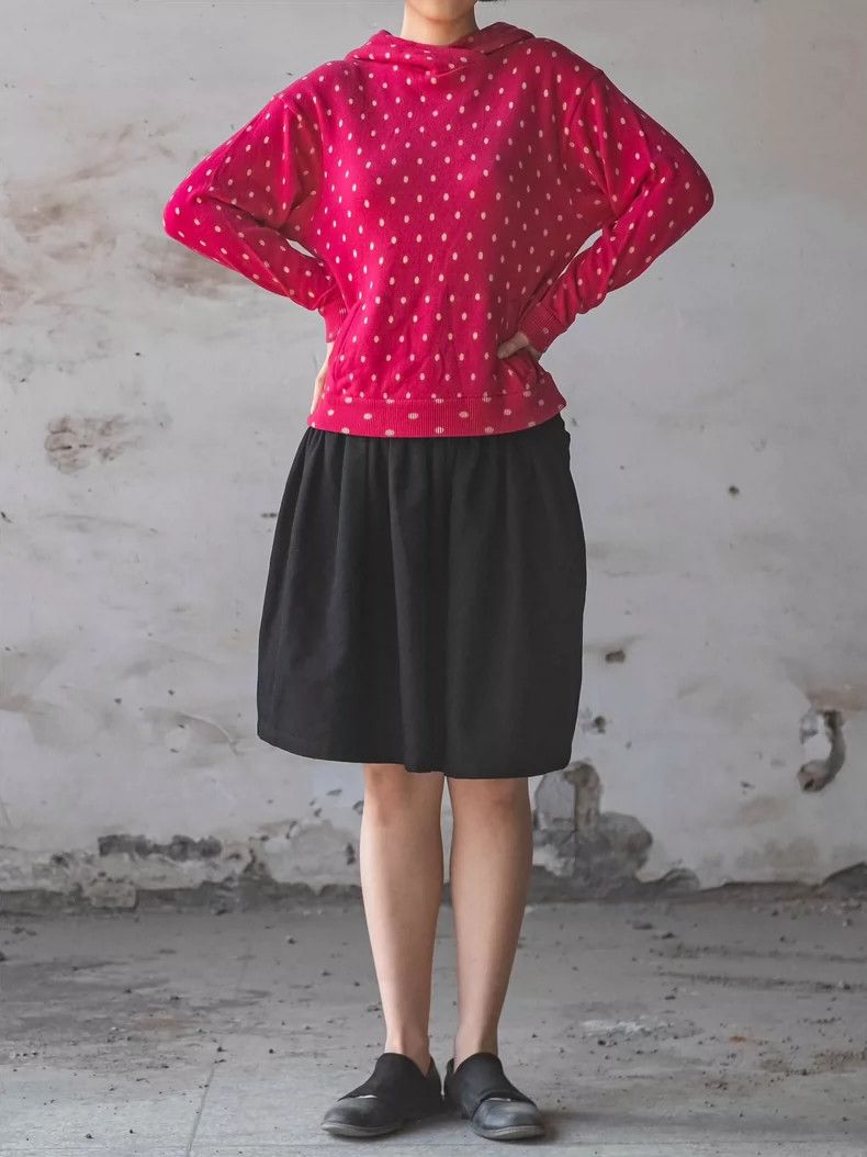 Kenzo KENZO Elegant burgundy polka dot knit sweater with hood Size M / US 6-8 / IT 42-44 - 2 Thumbnail