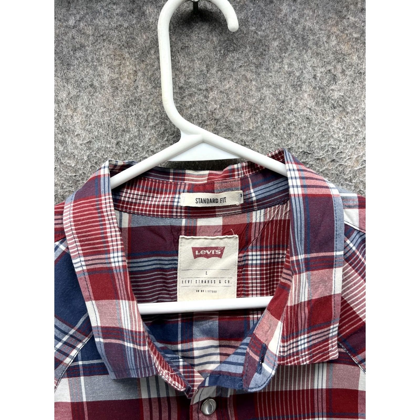 Levi's Levi's Shirt Mens L Multicolor Plaid Short Sleeve Snap Front Western Casual Shirt Size US L / EU 52-54 / 3 - 2 Thumbnail