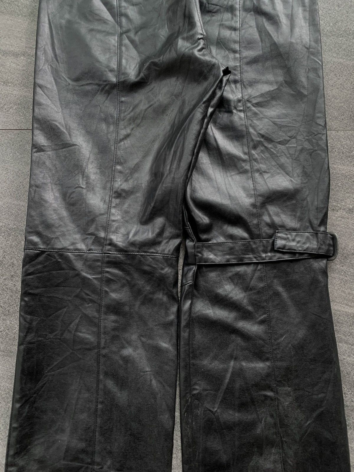 Yoshiyuki Konishi FREE TAX! Bondage Zippered Leather Flared Pants Size US 30 / EU 46 - 11 Thumbnail