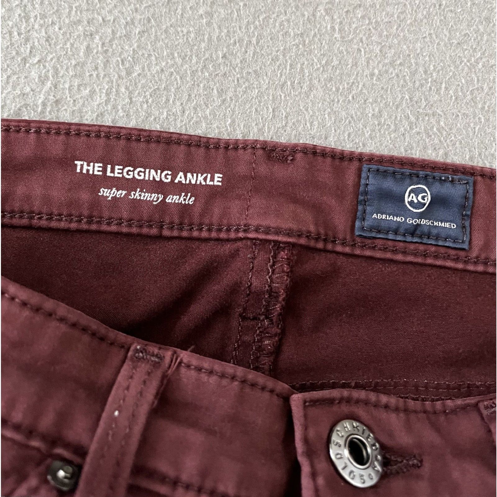 Vintage VINTAGE Adriano Goldschmied The Legging Ankle Super Skinny Women Pants 27R Maroon Size 27" / US 4 / IT 40 - 3 Thumbnail