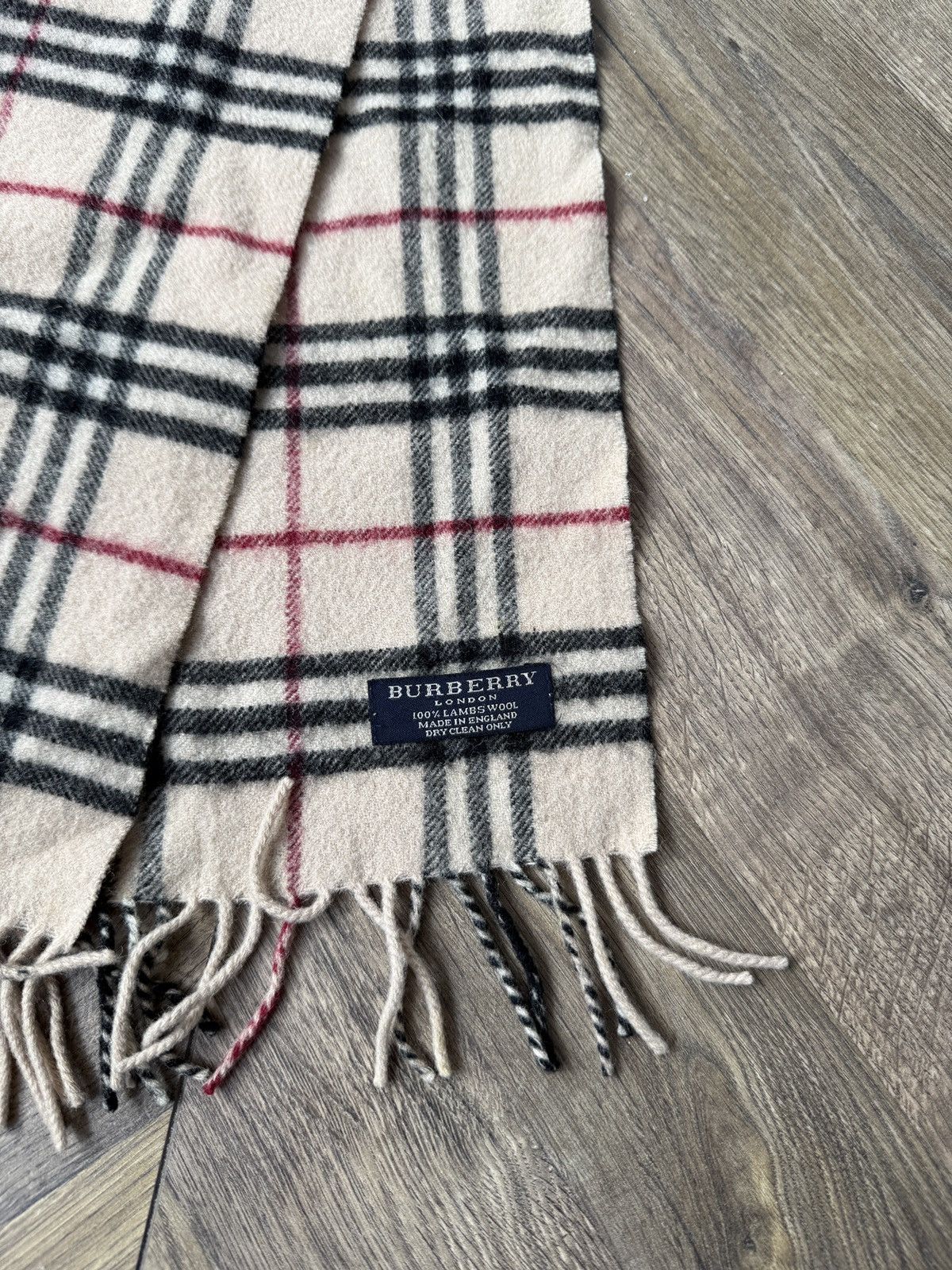 Burberry Vintage Burberry London Lambswool Scarf Nova Check Size ONE SIZE - 4 Thumbnail