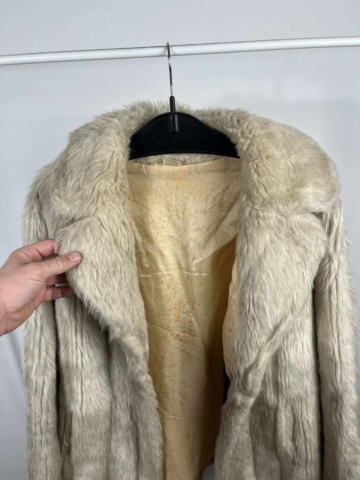 Other Vintage Faux Fur Coat Beige Women’s Size UK 14 EU 42 Size XXL / US 16-18 / IT 52-54 - 6 Thumbnail