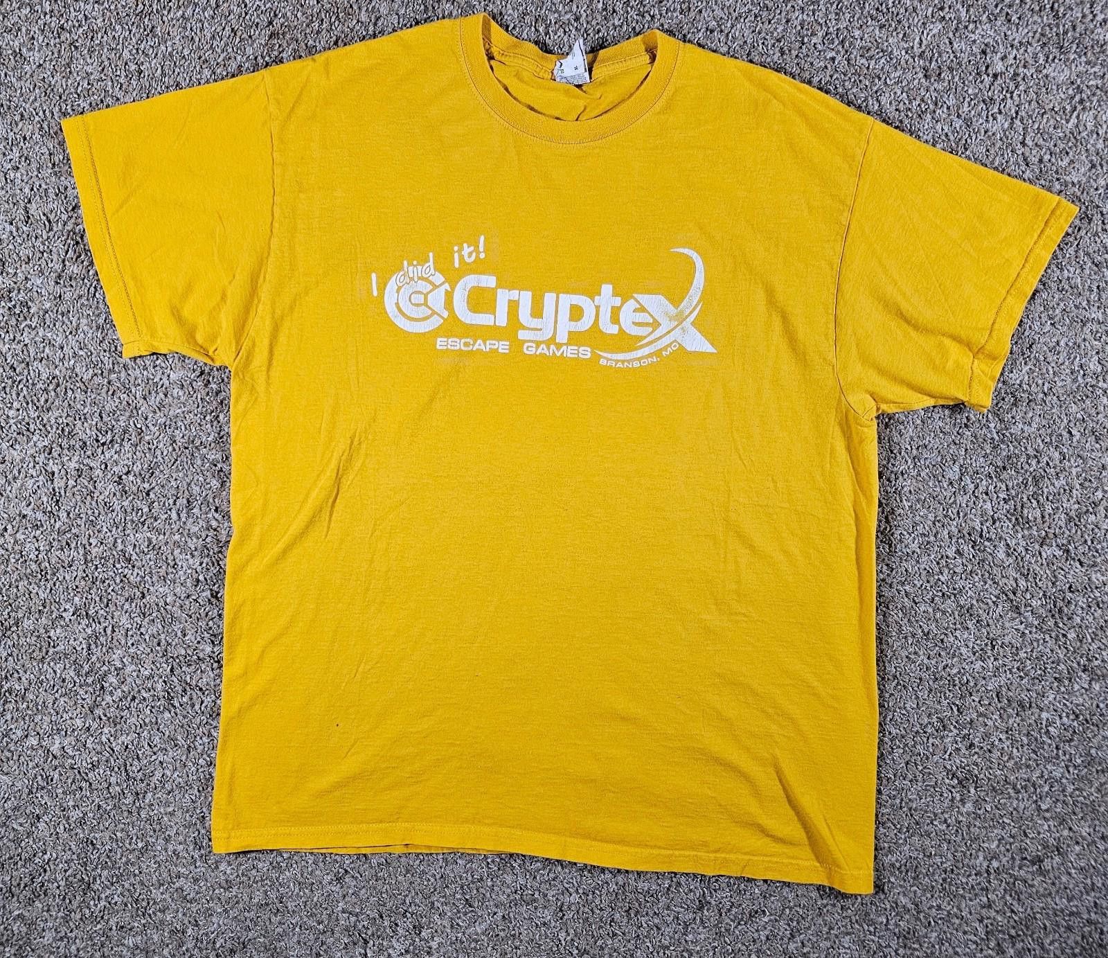 The Unbranded Brand Cryptex Escape Games Branson MO Yellow Tshirt XL Size US XL / EU 56 / 4 - 1 Thumbnail