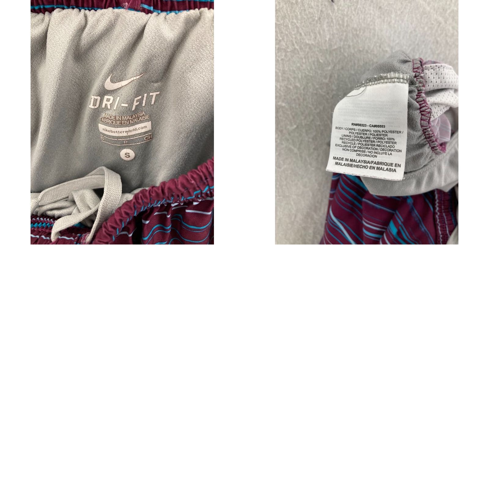 Nike Nike Running Shorts Womens Small Dri-Fit Lined Drawstring Elastic Waist Size 28" / US 6 / IT 42 - 8 Thumbnail