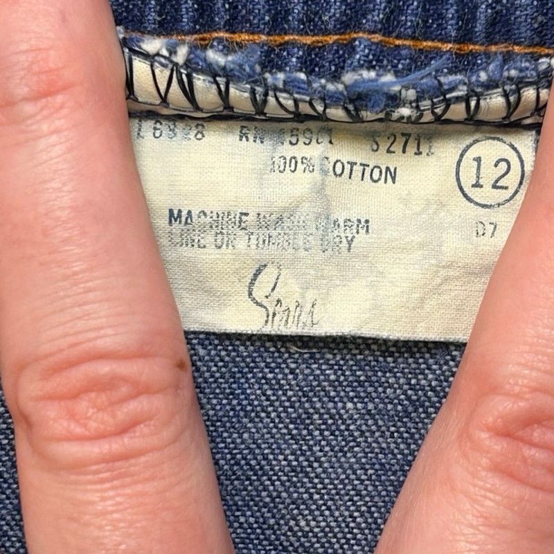 Sears Vintage 70s Women's Jeans Size 12 Flared Bottom Button Front Size 34" / US 12 / IT 48 - 4 Thumbnail