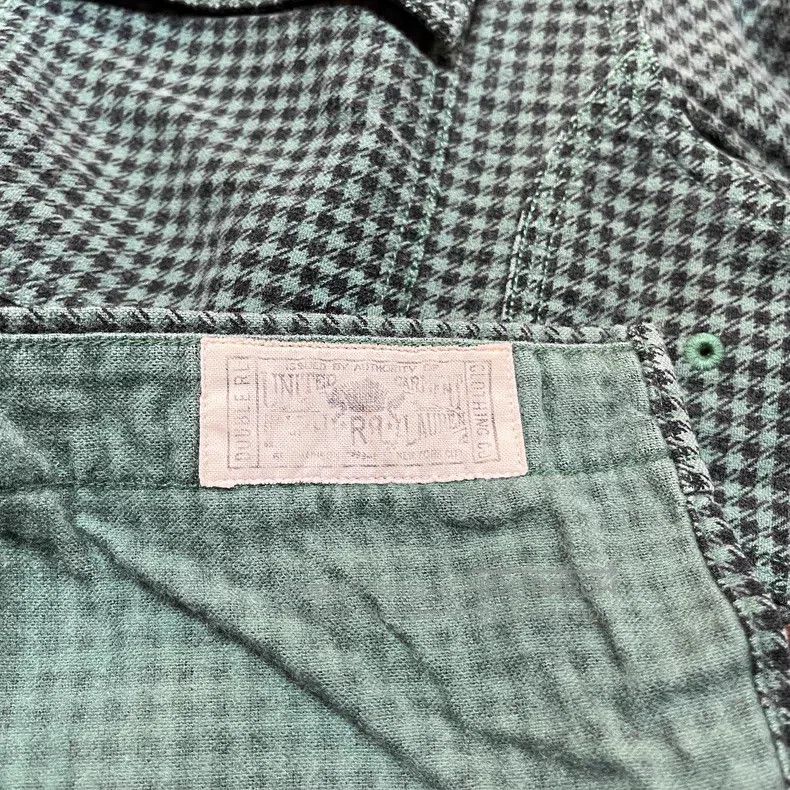 RRL Ralph Lauren RRL Ralph Lauren Vintage Green Houndstooth Shirt Size US M / EU 48-50 / 2 - 4 Thumbnail