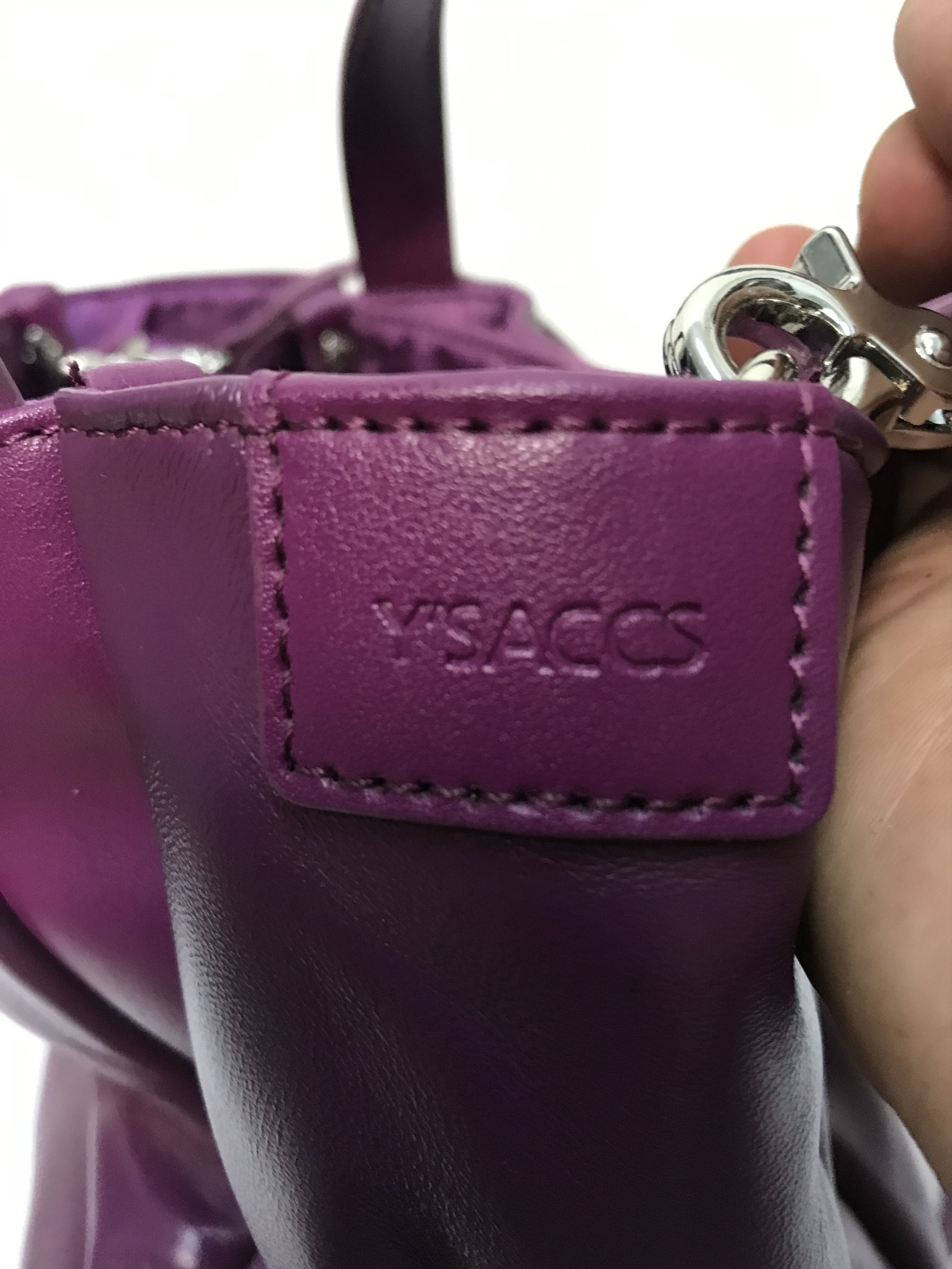 Yohji Yamamoto Yohij Yamamoto Y’Saccs Purple Leather Sling Bag Size ONE SIZE - 11 Thumbnail